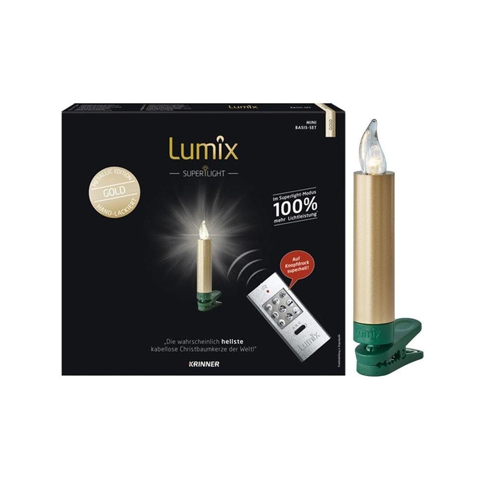 Krinner 12er SuperLight Lumix Metallic LED-Kerze