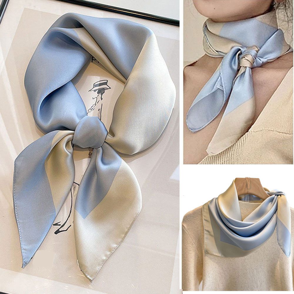 MOPUEA Bandana Damen Halstuch 70×70cm Weiches Tuch aus Polyester für Hals und Taschen, (Faux Seidenschal Seidentuch Kopftuch Vierecktuch, 1-St. for Frauen Seidengefühl Schal Satin Hijab Mode Wraps Haarbänder Band), Geschenk für Frauen/Mutter/Großmutter