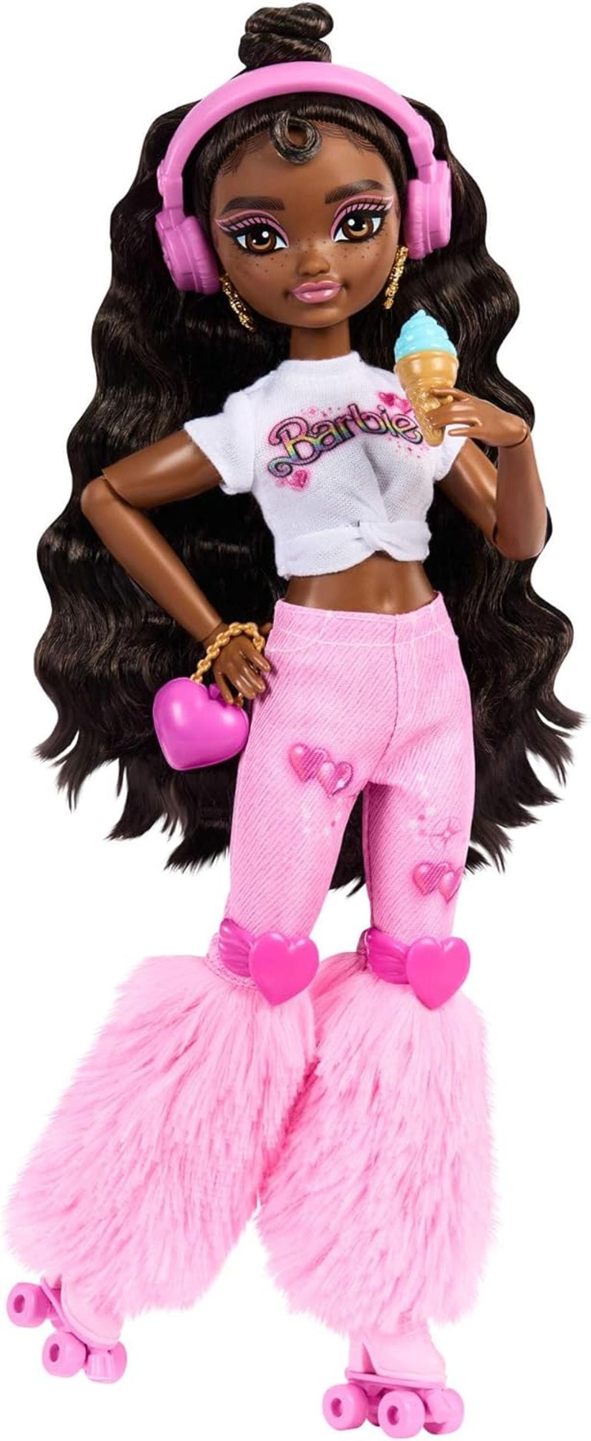 Mattel® Anziehpuppe Barbie Dream Besties Puppe + Accessoires Brooklyn Rollschuhe 4+ JFX97