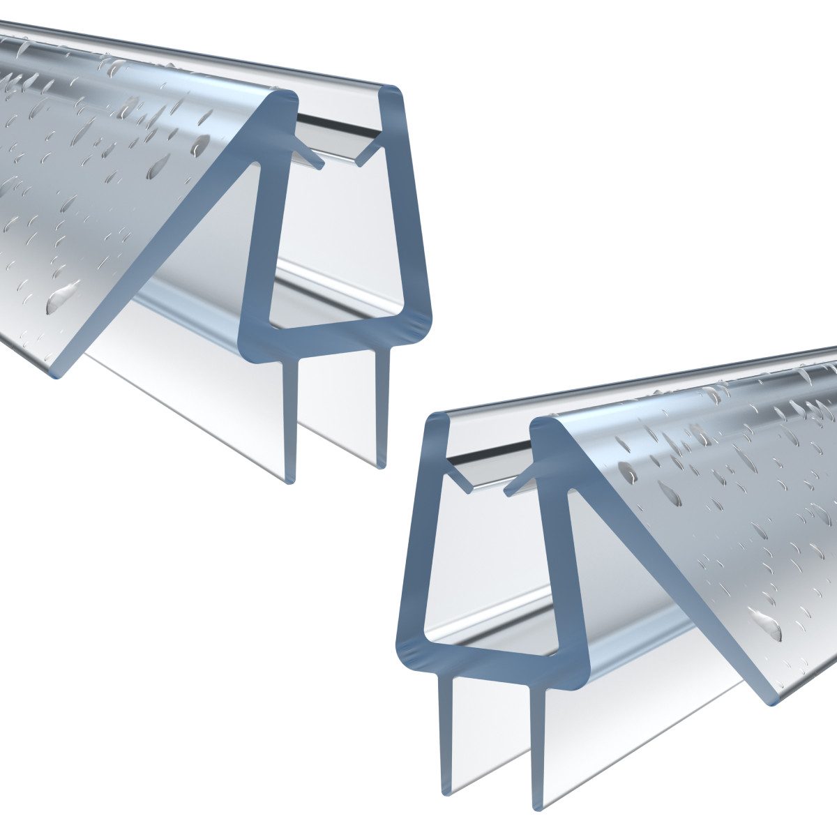 WITEN&NOCK Duschdichtung 5-6 mm Dichtung mit doppelter Lippe Ersatzdichtung Dichtungsprofile, L: 50 cm, (2-St)