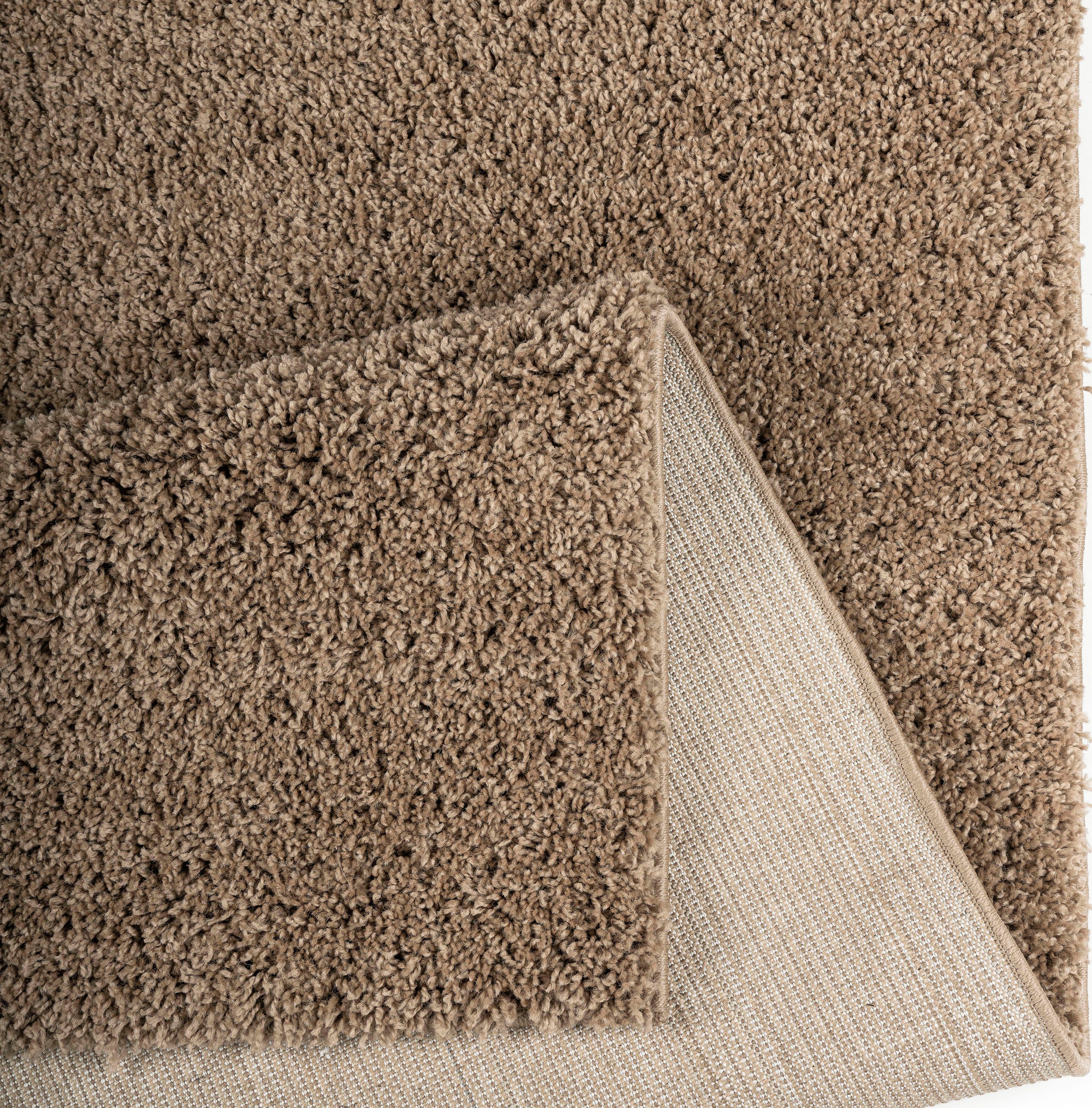 Bruno Banani Hochflor-Teppich Shaggy Soft, rechteckig, Höhe: 30 mm, gewebt, Uni Farben, besonders weich und kuschelig, Kundenliebling – Bild 5 von 5