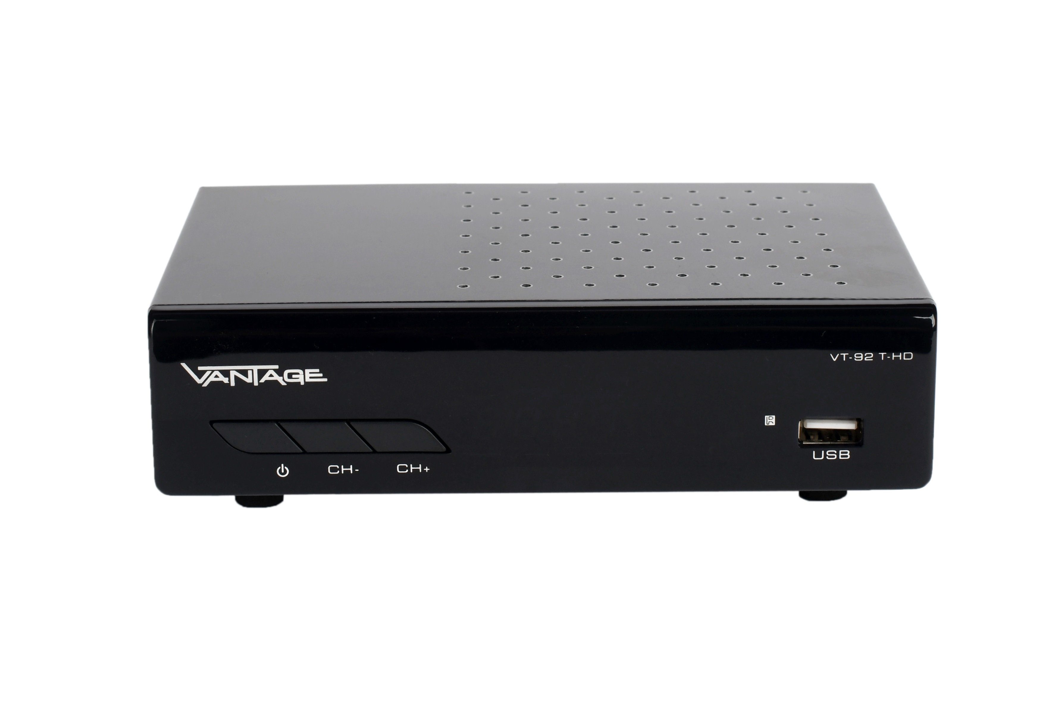 Vantage VT-92 DVB-T2 HD Receiver (1080p Full HDTV, USB, HDMI, SCART, Coaxial, 12 V)