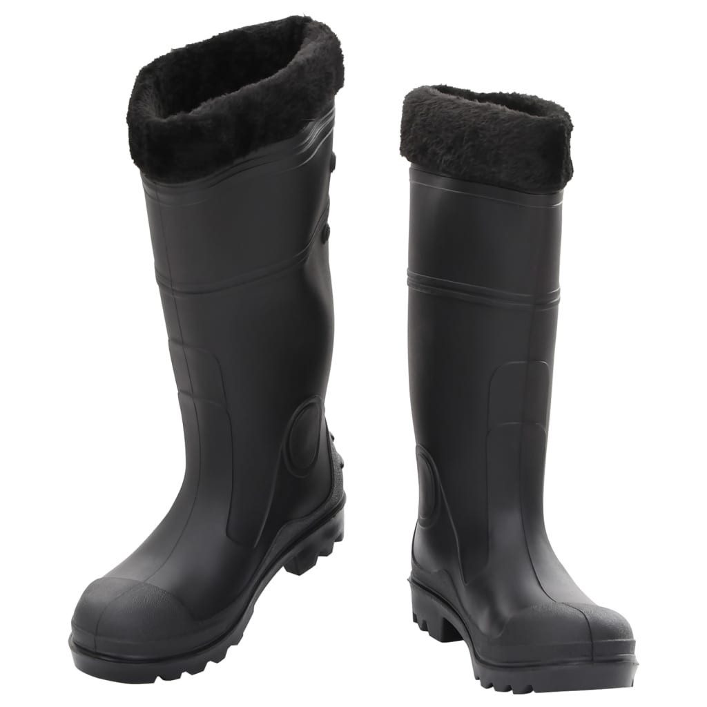 vidaXL Gummistiefel Regenstiefel mit Herausnehmbarem Innenfutter Schwarz Gr günstig online kaufen