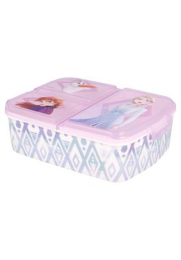 Disney Frozen Lunchbox Brotdose Eiskönigin Anna & Elsa, Vesperdose mit 3 Fächern, BPA-frei