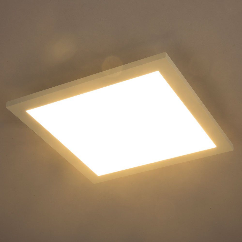 Deckenleuchte, Wohn fest Ein Lampe Strahler LED Decken Aufbau LED-Leuchtmittel Warmweiß, verbaut, Zimmer LED Arbeits Set 2er etc-shop