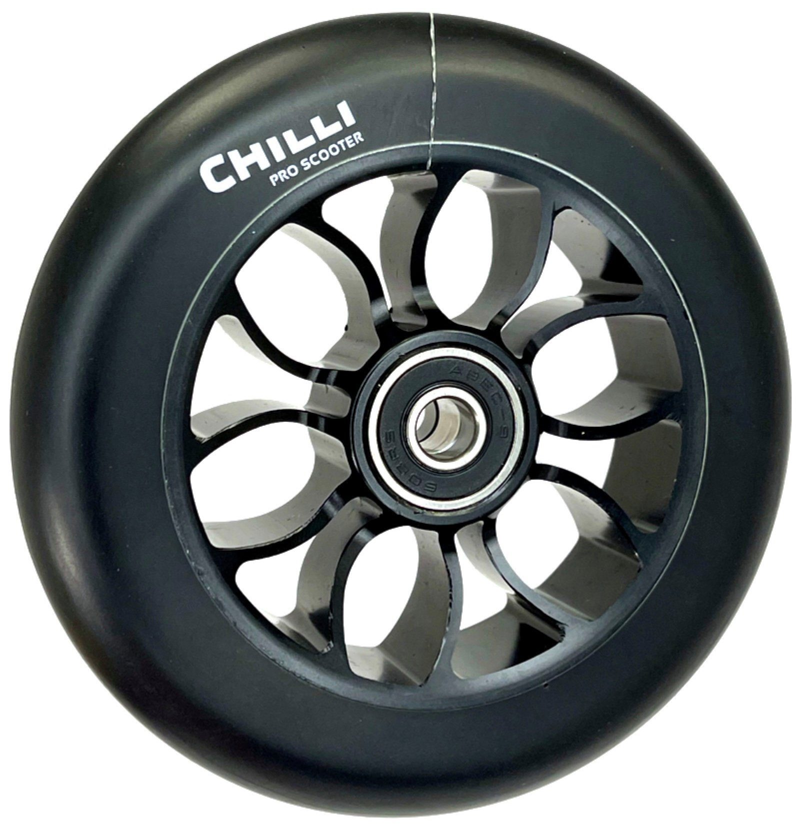 Chilli Pro Scooter Stuntscooter Chilli Stunt-Scooter Rolle spoked Reaper Grim 110mm Schwarz/PU Schwarz