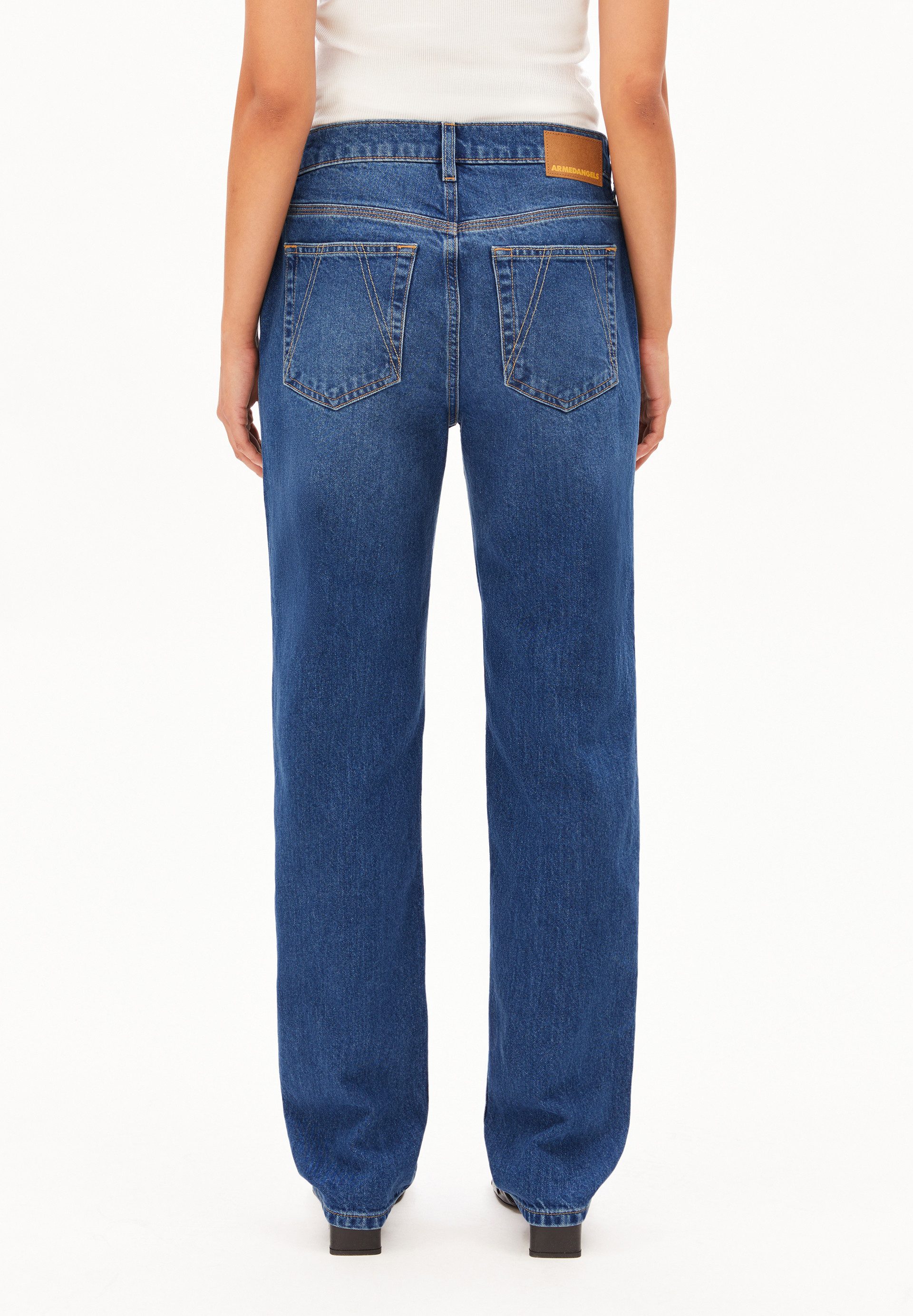 Armedangels Straight-Jeans AAVELINE Straight Jeans recycelte Baumwolle (Non-Stretch, Regular Fit) Mid waist