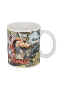 The AVENGERS Tasse Kinder-Becher Jungen Tasse Captain America Iron Man, aus Keramik im Geschenkkarton