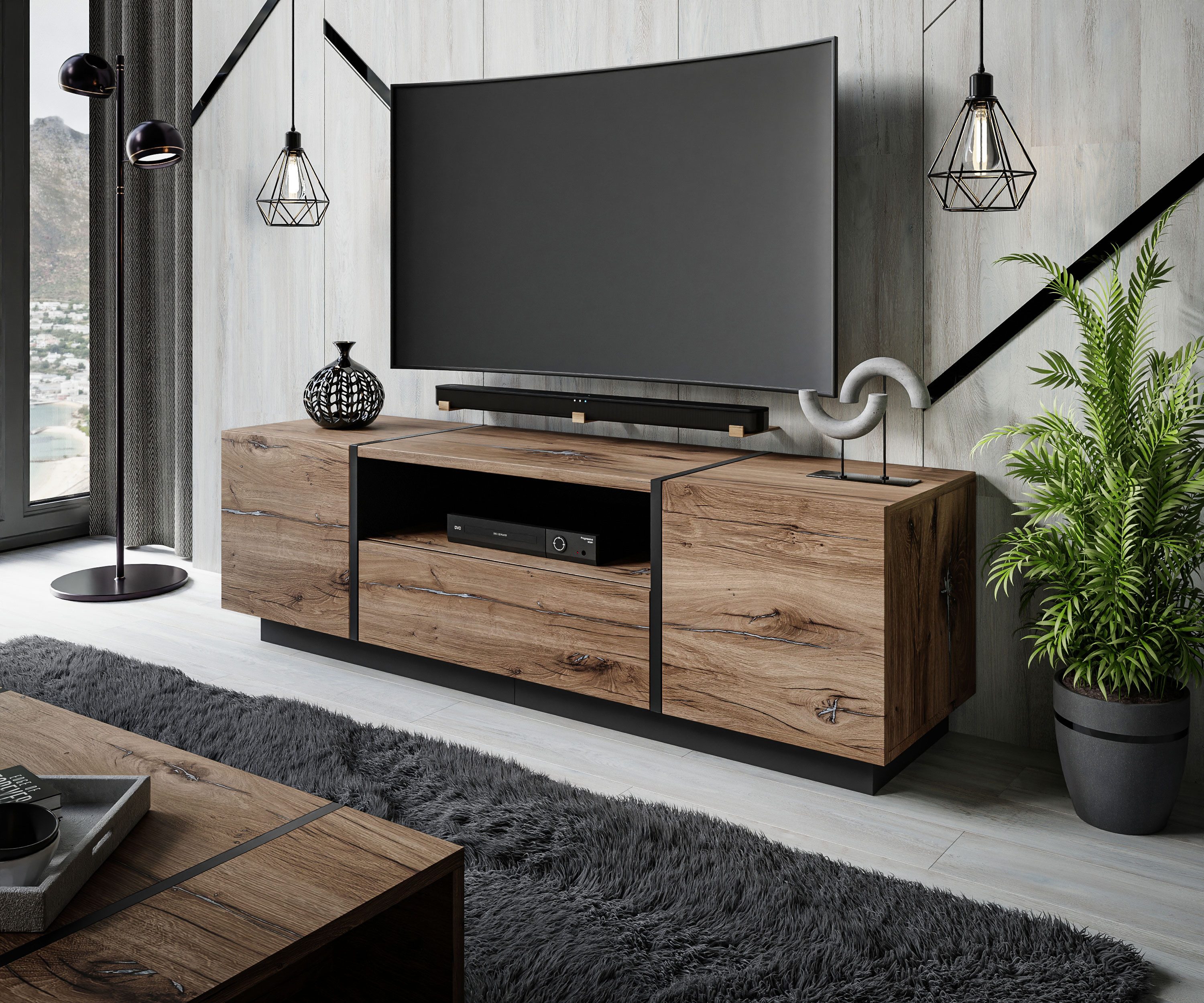 Lookway TV-Schrank ONYX LOFT auf Sockel