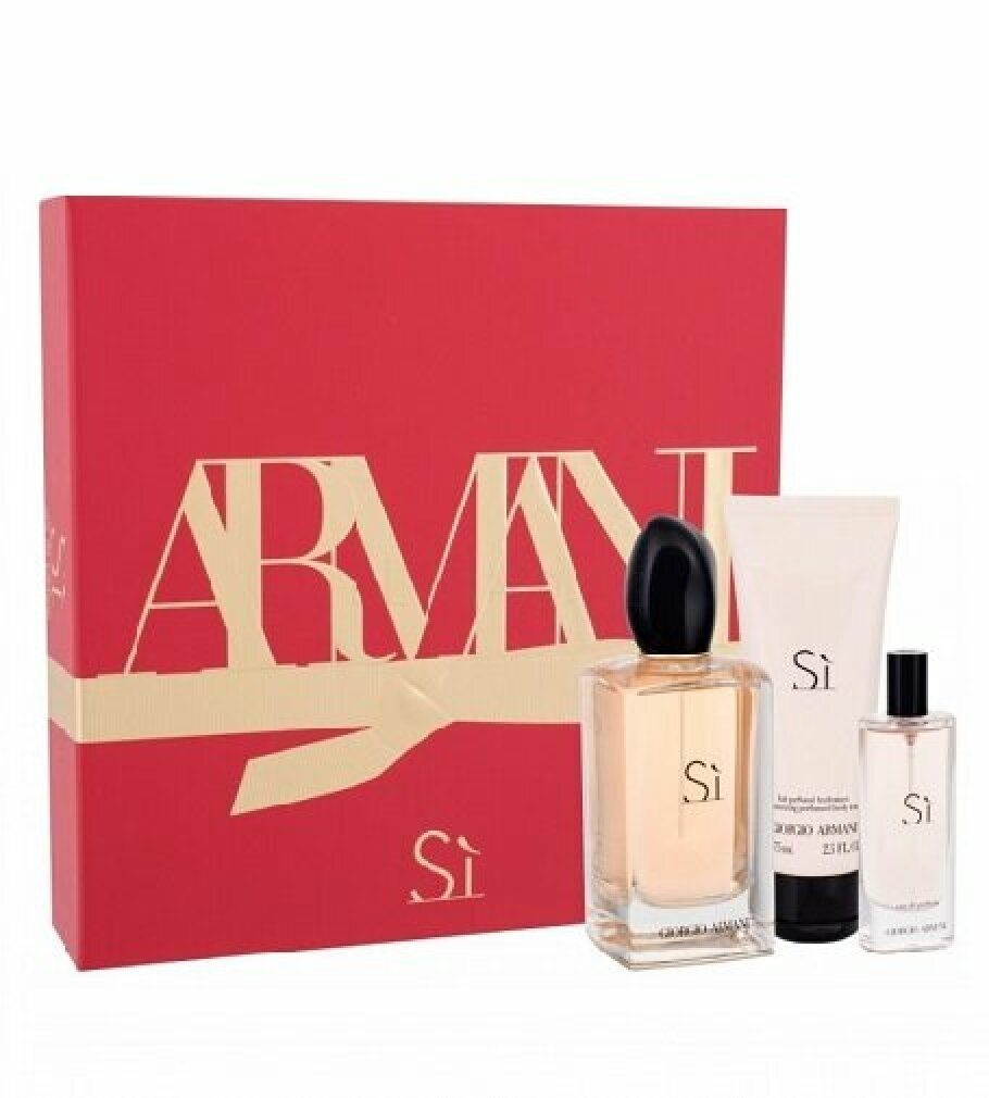 Giorgio Armani Duft-Set Giorgio Armani Sí Eau de Parfum 100 ml + Eau de  Parfum 15 ml + Body Lotion 75 ml für Frauen Geschenkset
