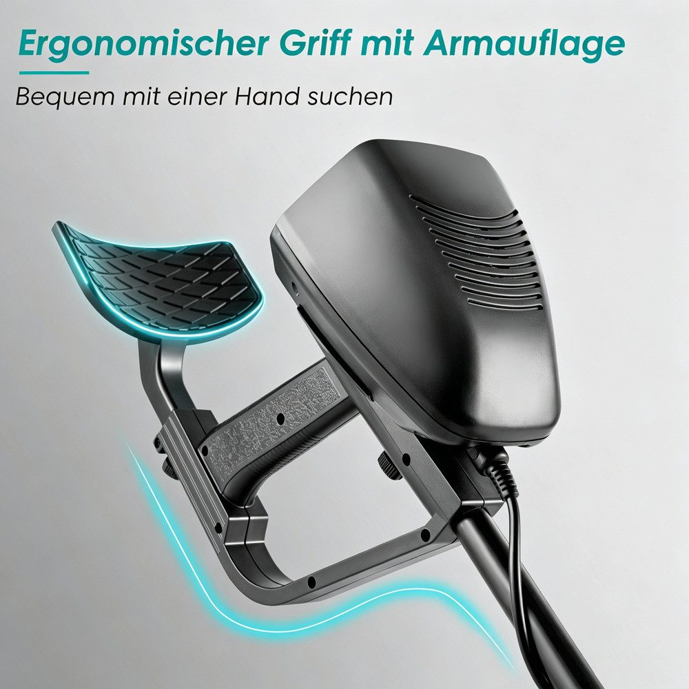 i@home Metalldetektor für Erwachsene und Kinder mit LCD-Display, 8-Zoll-Suchspule, Detektor mit hoher Genauigkeit und LCD-Display
