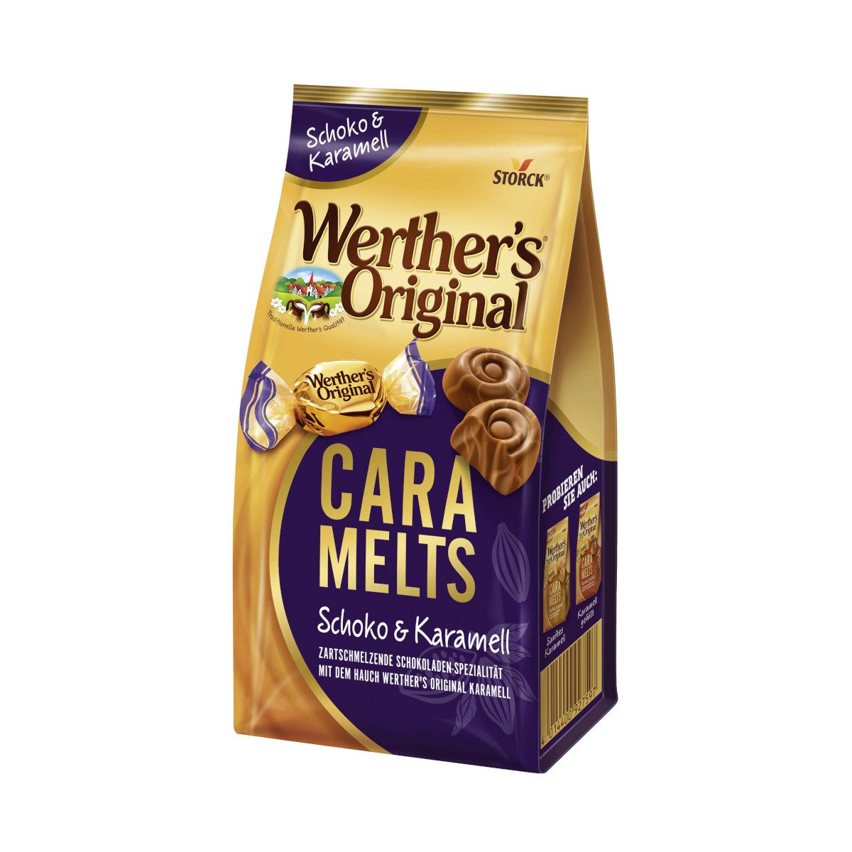 Werther's Süßigkeit, Werthers Original Caramelts Schoko und Karamell Packung 153g