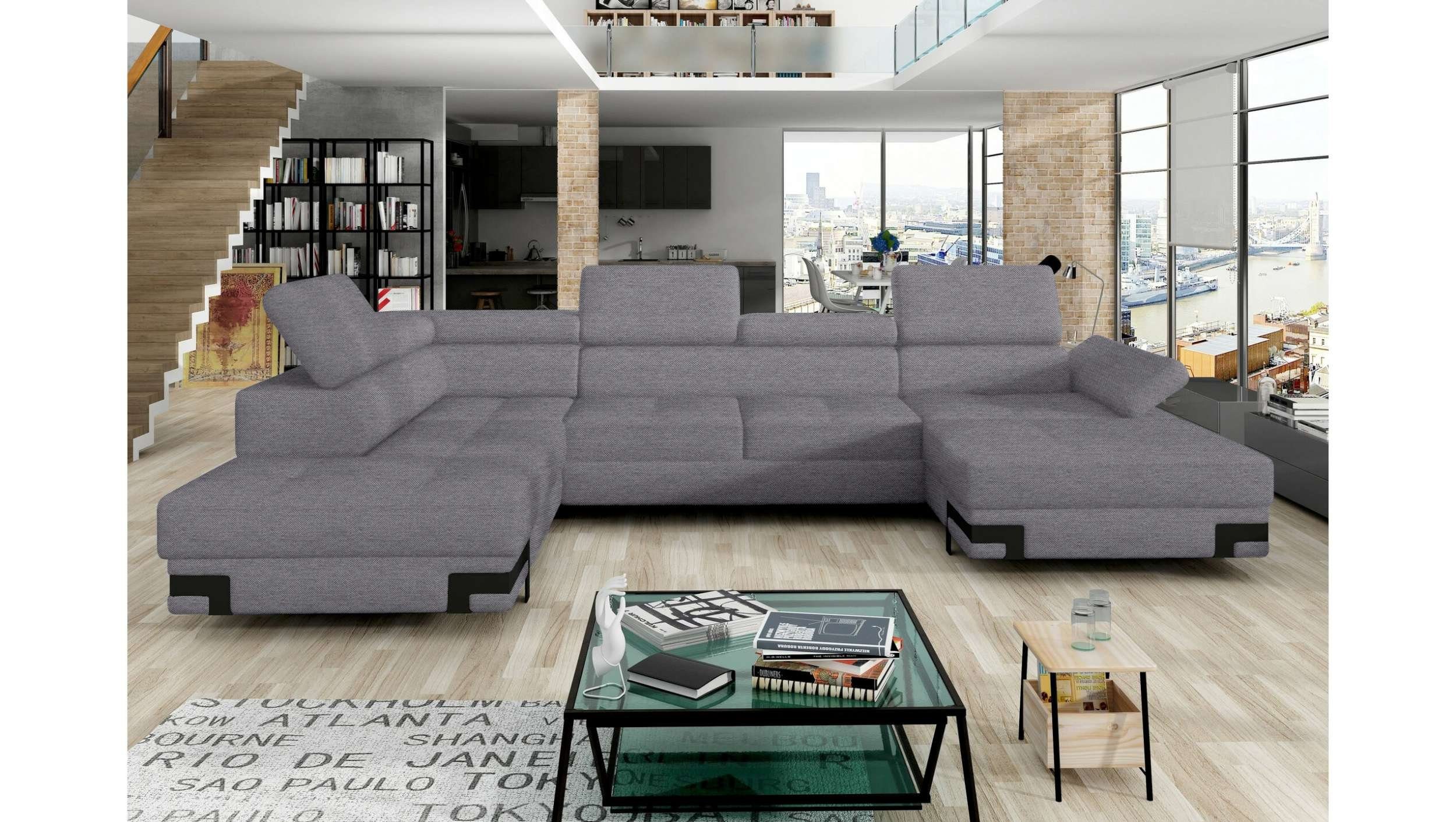 oder mane Bettfunktion, U-Form, mit links Design XL, Stylefy Relaxfunktion, Sofa, Modern rechts Rio Wohnlandschaft bestellbar,