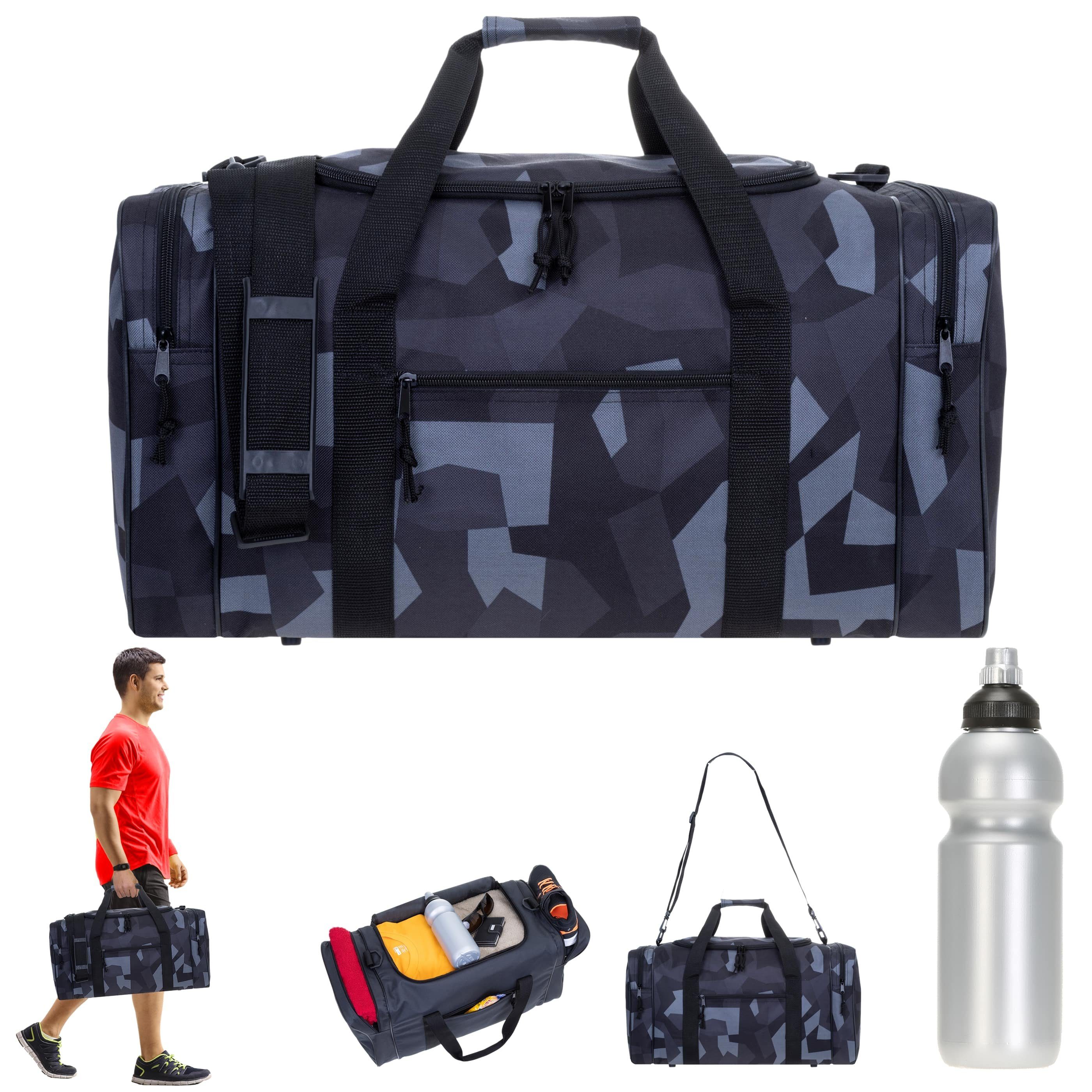 Spear Bags Sporttasche groß Saunatasche Reisetasche Gymbag 55 cm, 40 Liter Gym Tasche Fußballtasche Large + Trinkflasche