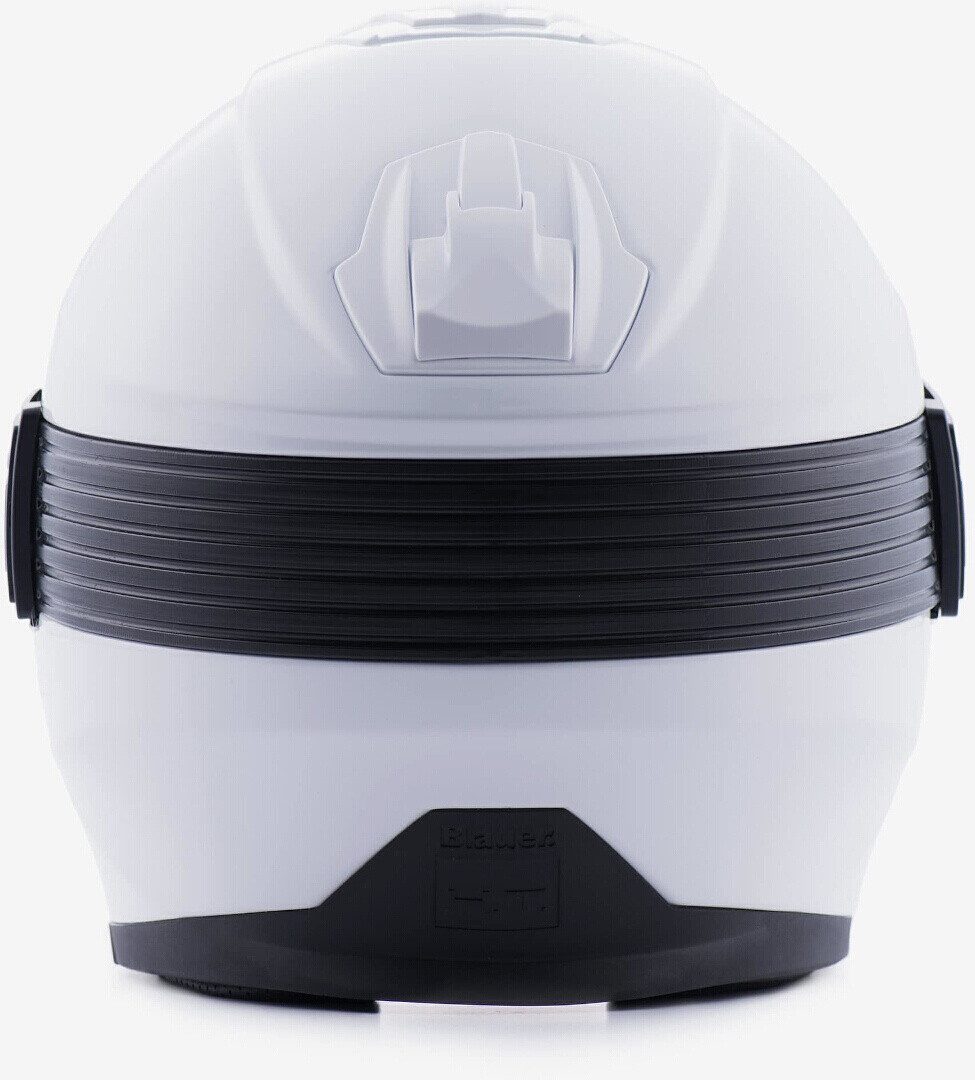 Blauer Motorradhelm Hacker BTR Jethelm, vorbereitet für Kommunikationssystem,integriertes Sonnenvisier