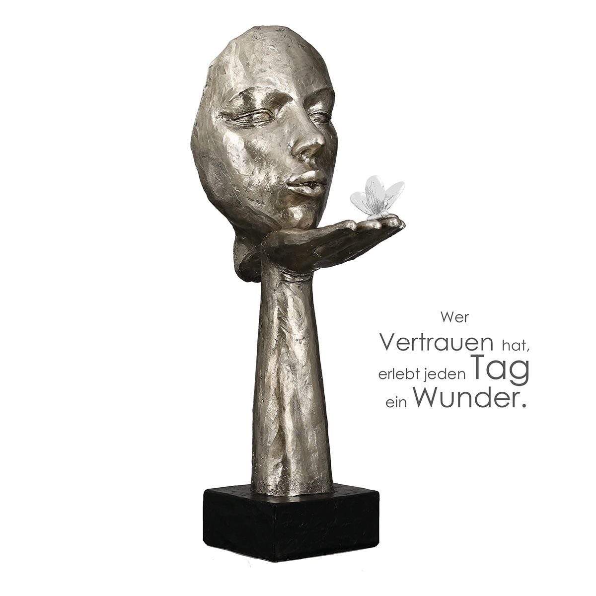 GILDE Dekoobjekt Gilde Skulptur Desire - Elegante Frau mit Schmetterling, S günstig online kaufen