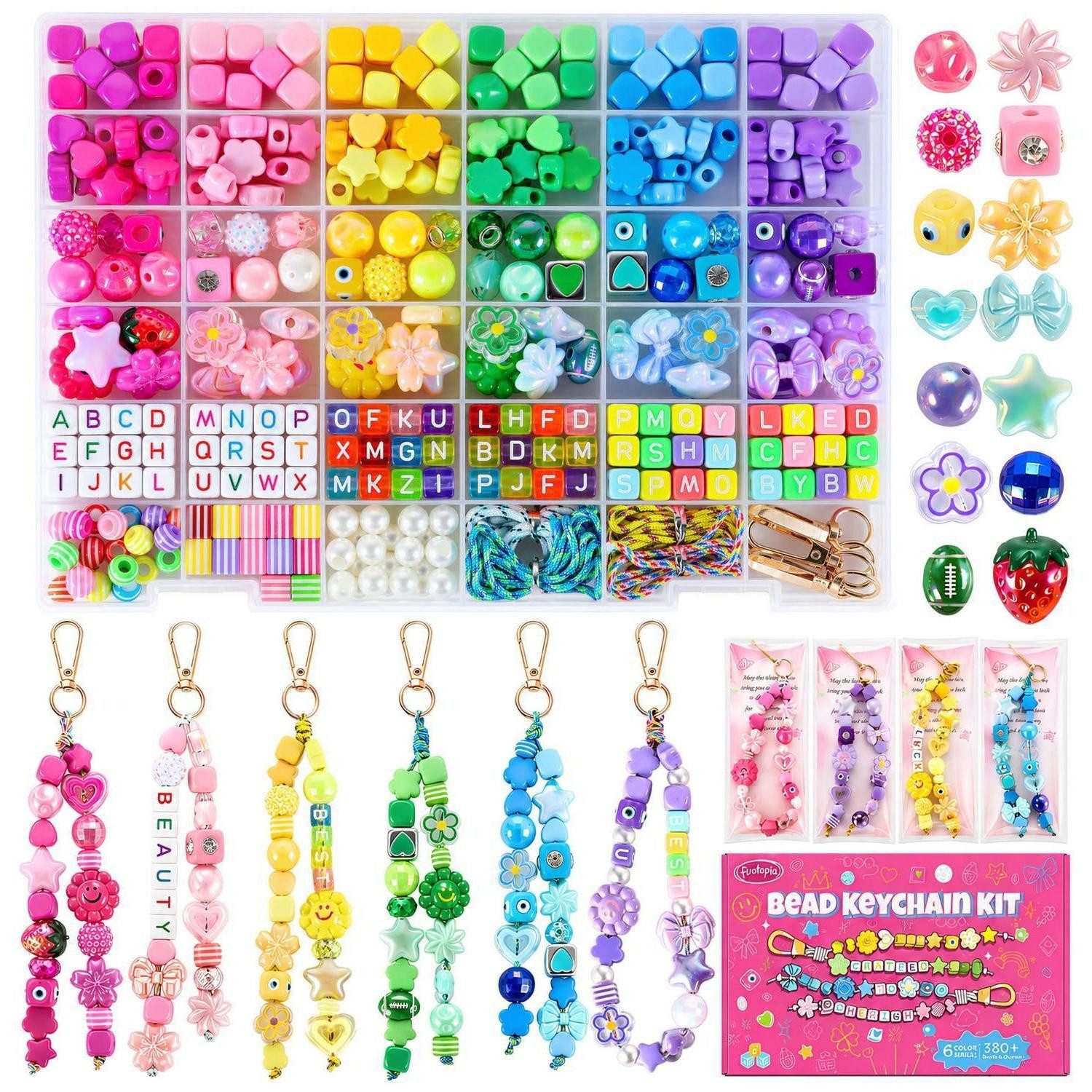 LuxusKollektion Kreativset Bastelset Perlen Schlüsselanhänger DIY Set
