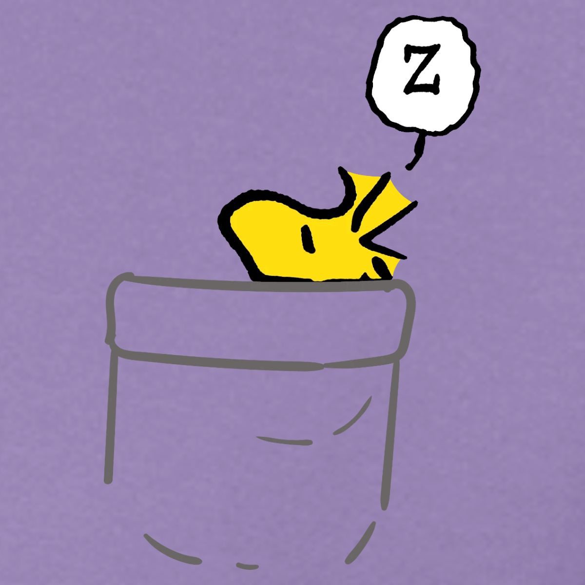 Spreadshirt Hoodie Peanuts Woodstock In A Pocket Taschen-Design Unisex Hoodie (1-tlg)