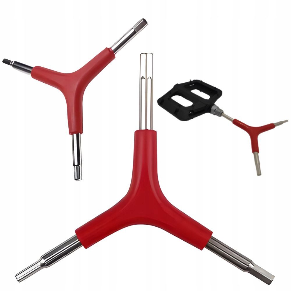 VERK GROUP Innensechskantschlüssel 3in1 Fahrrad Sechskantschlüssel 4 5 6 mm Y-Werkzeug (1 St), 3 Schlüsselgrößen, Ergonomische Y-Form
