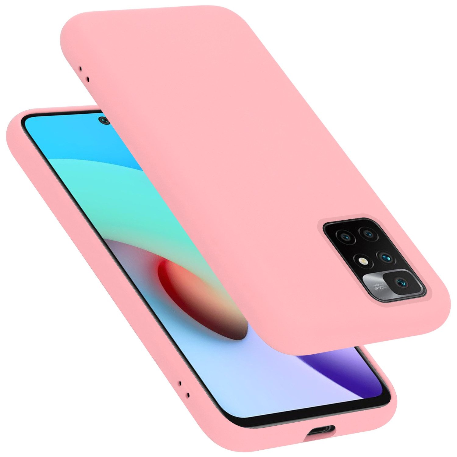 Cadorabo Handyhülle für Xiaomi RedMi 10 4G Hülle Xiaomi RedMi 10, Flexible Hülle TPU Silikon Schutzhülle Back Cover Case