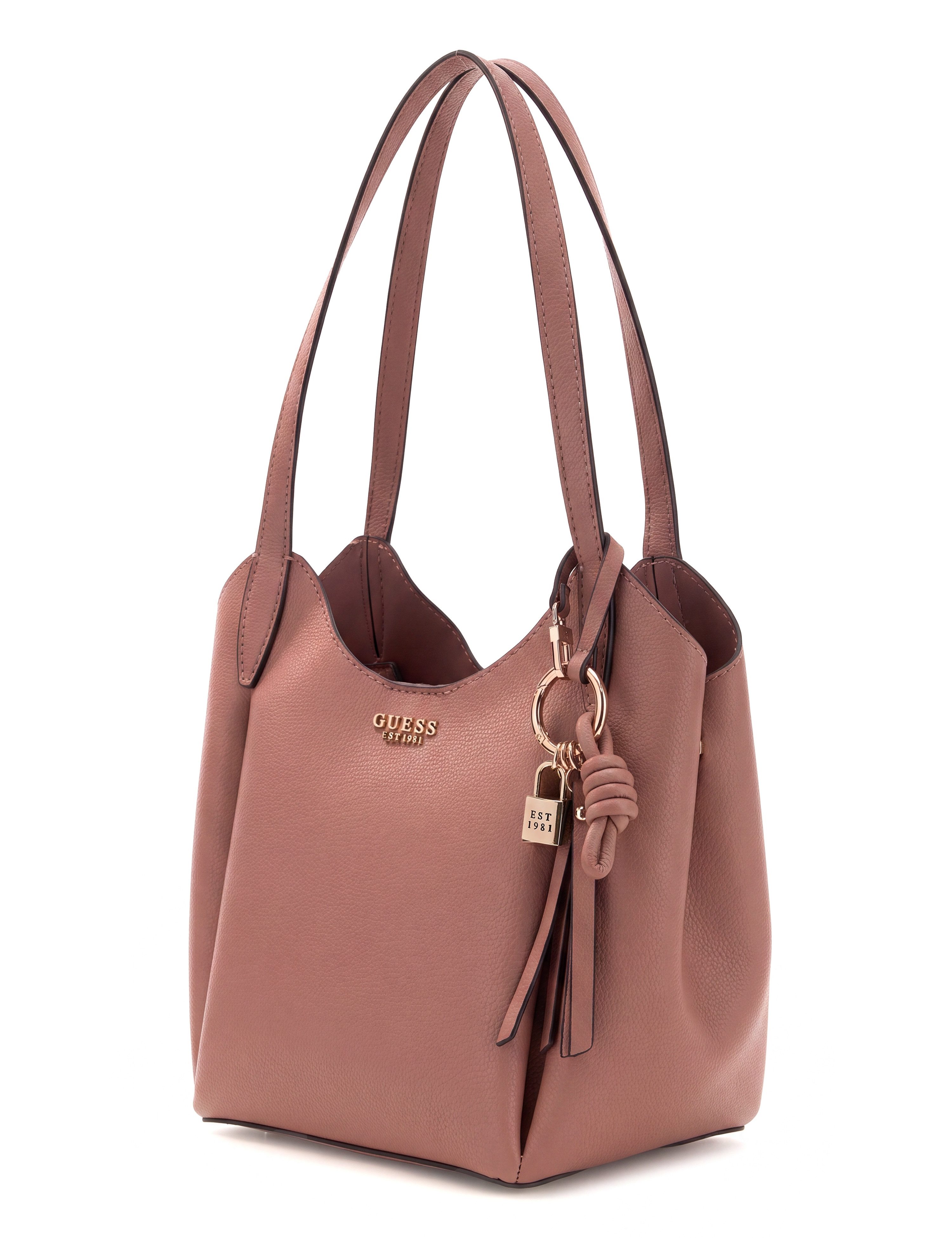 Guess Umhängetasche MELODY BUCKET, Damen Handtasche, Henkeltasche, Schultertasche mit Magnetverschluss