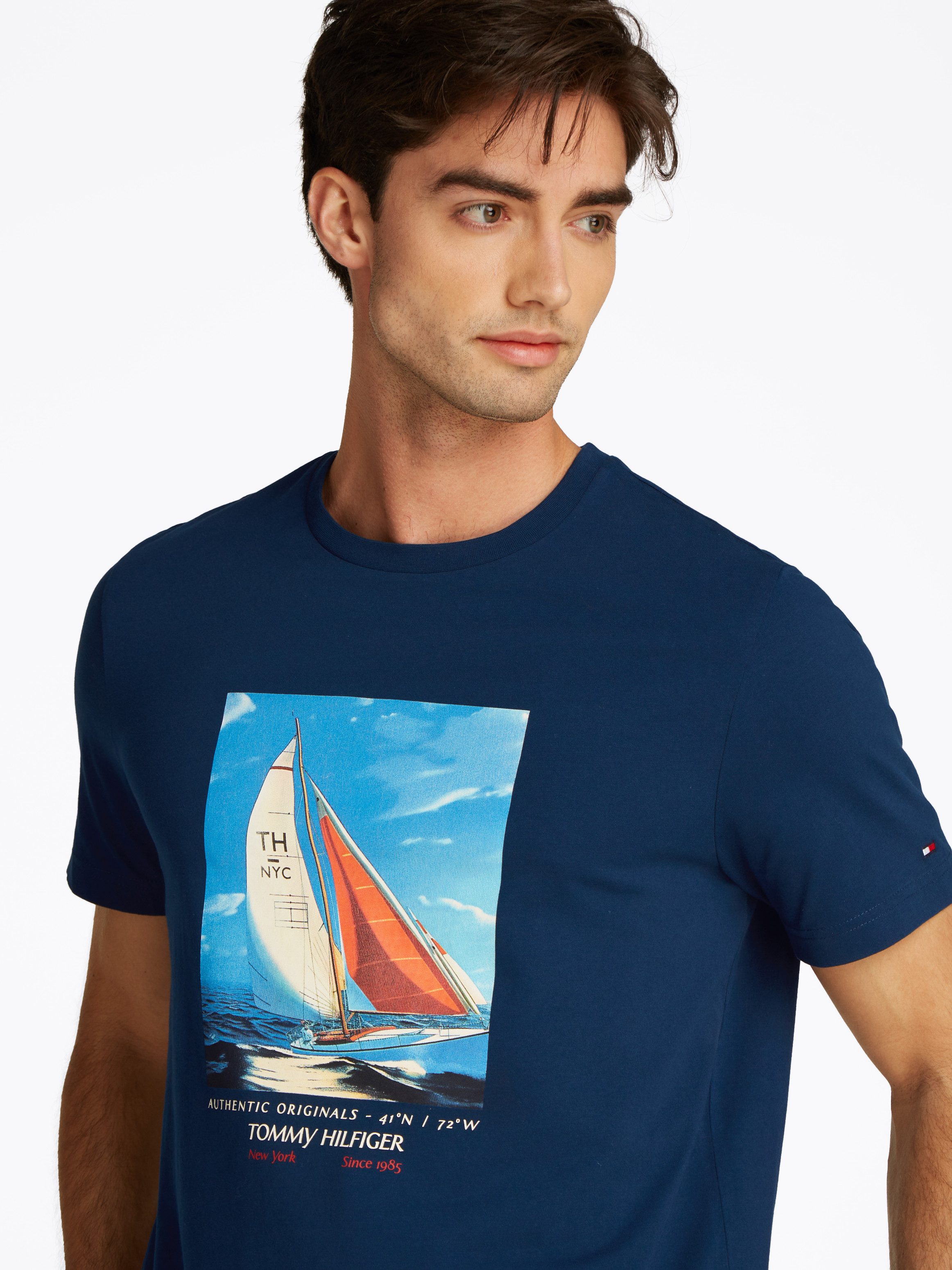 Tommy Hilfiger T-Shirt HILFIGER COLOR PHOTO PRINT TEE mit modischem Print günstig online kaufen