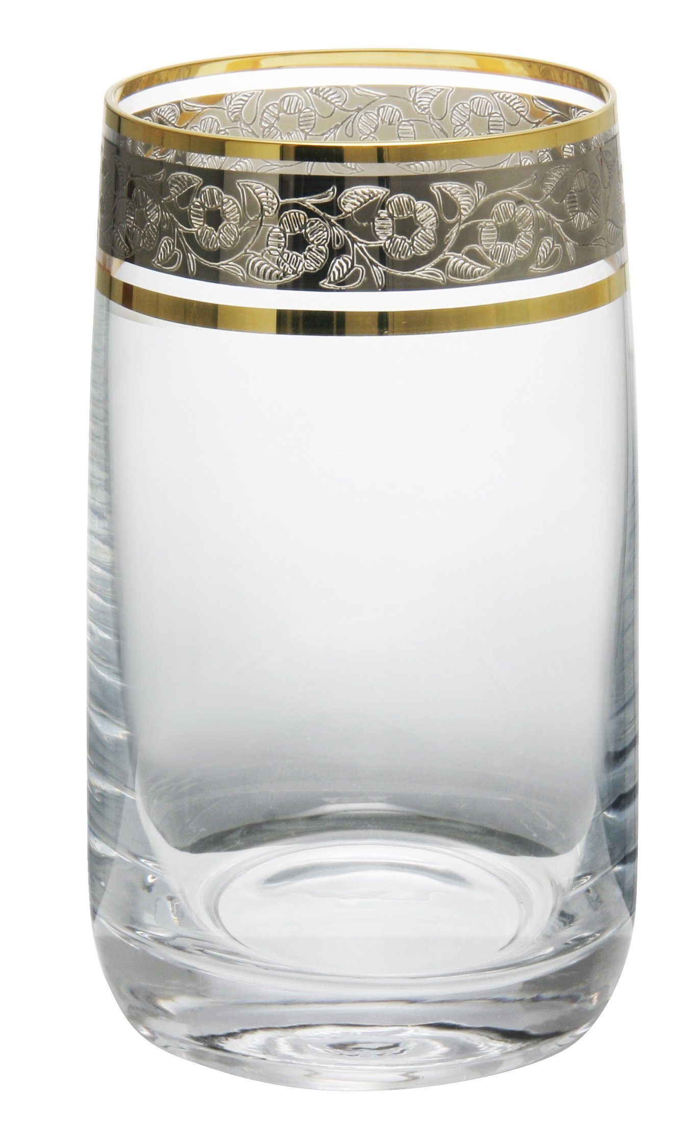 Longdrinkglas Ideal Exclusive Gold Platin 250 ml 6er Set