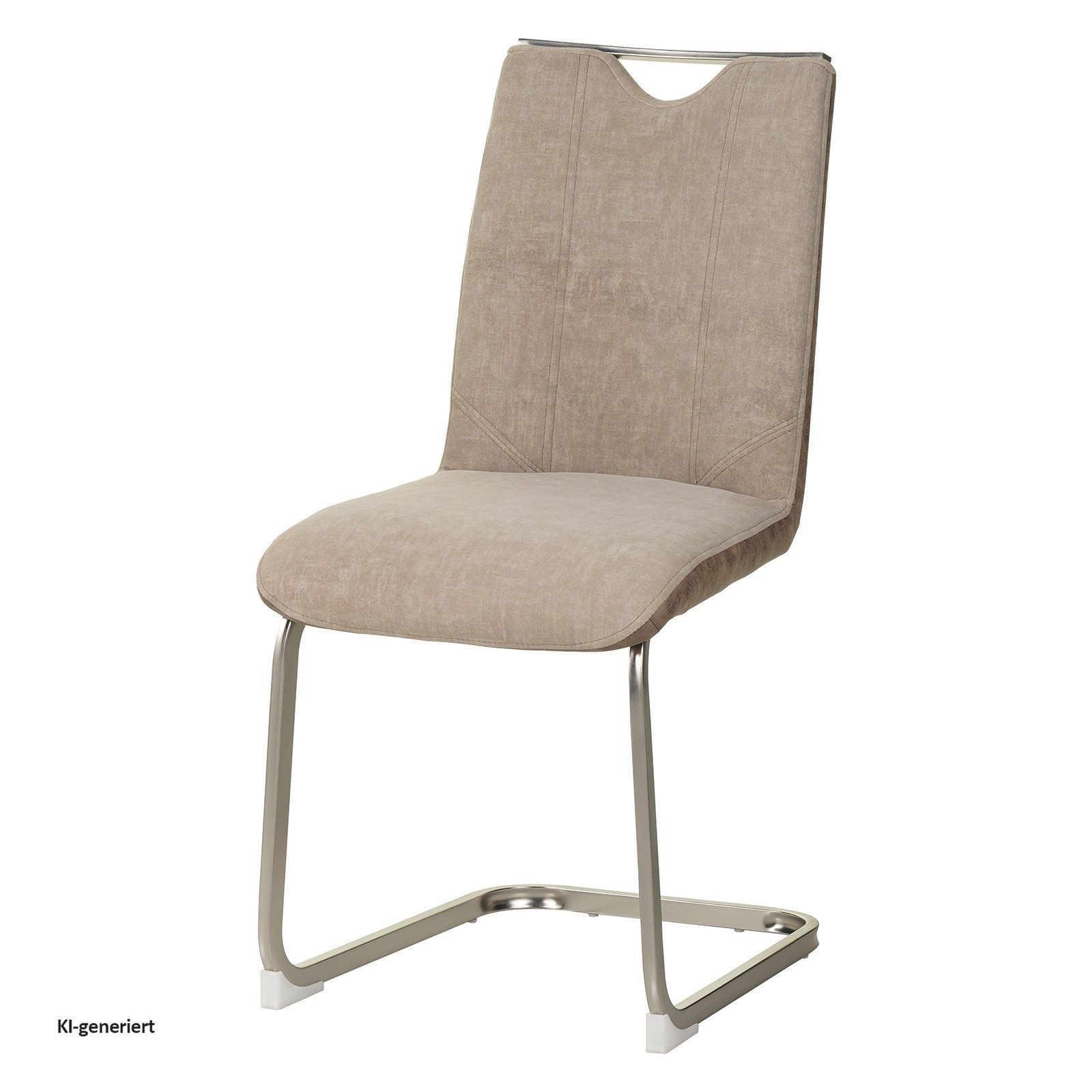 HTI-Living Freischwinger Schwingstuhl Taupe/Antikhellbraun 2er Set Emrys (Set, 2 St), Esszimmerstuhl Küchenstuhl Besucherstuhl – Bild 2 von 3
