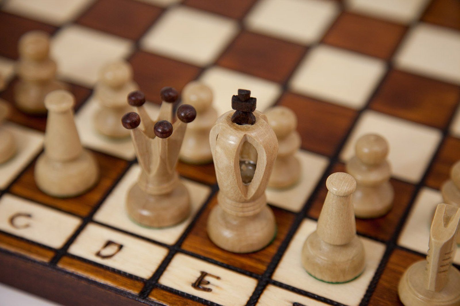 Königshöhe Edles EU und Albatros International Full Kompakt Holz - 36 Set 36cm, - Hochwertig Holz x Schachspiel in Schachfiguren Spiel, ROYAL, Handgefertigt Chess Gefertigt Albatros Board inklusive Holz 65mm - Schach-Brett