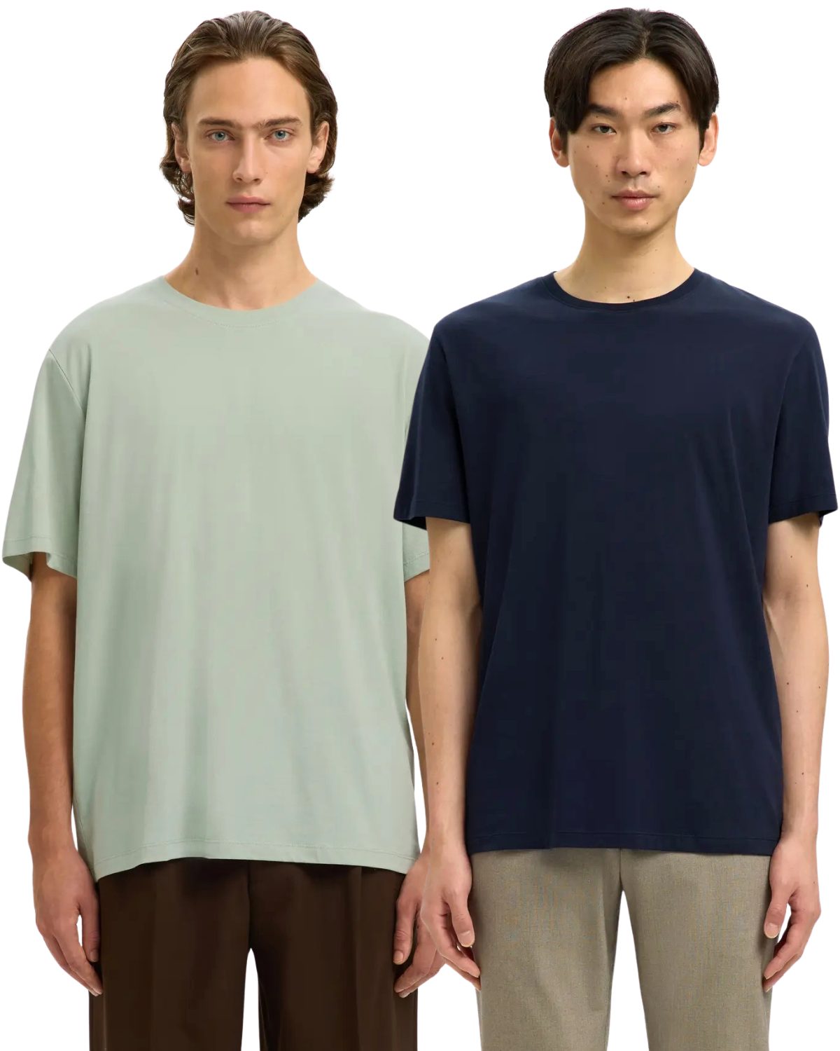 SELECTED HOMME T-Shirt Basic T-Shirts im Vorteilspack (2 Stück)