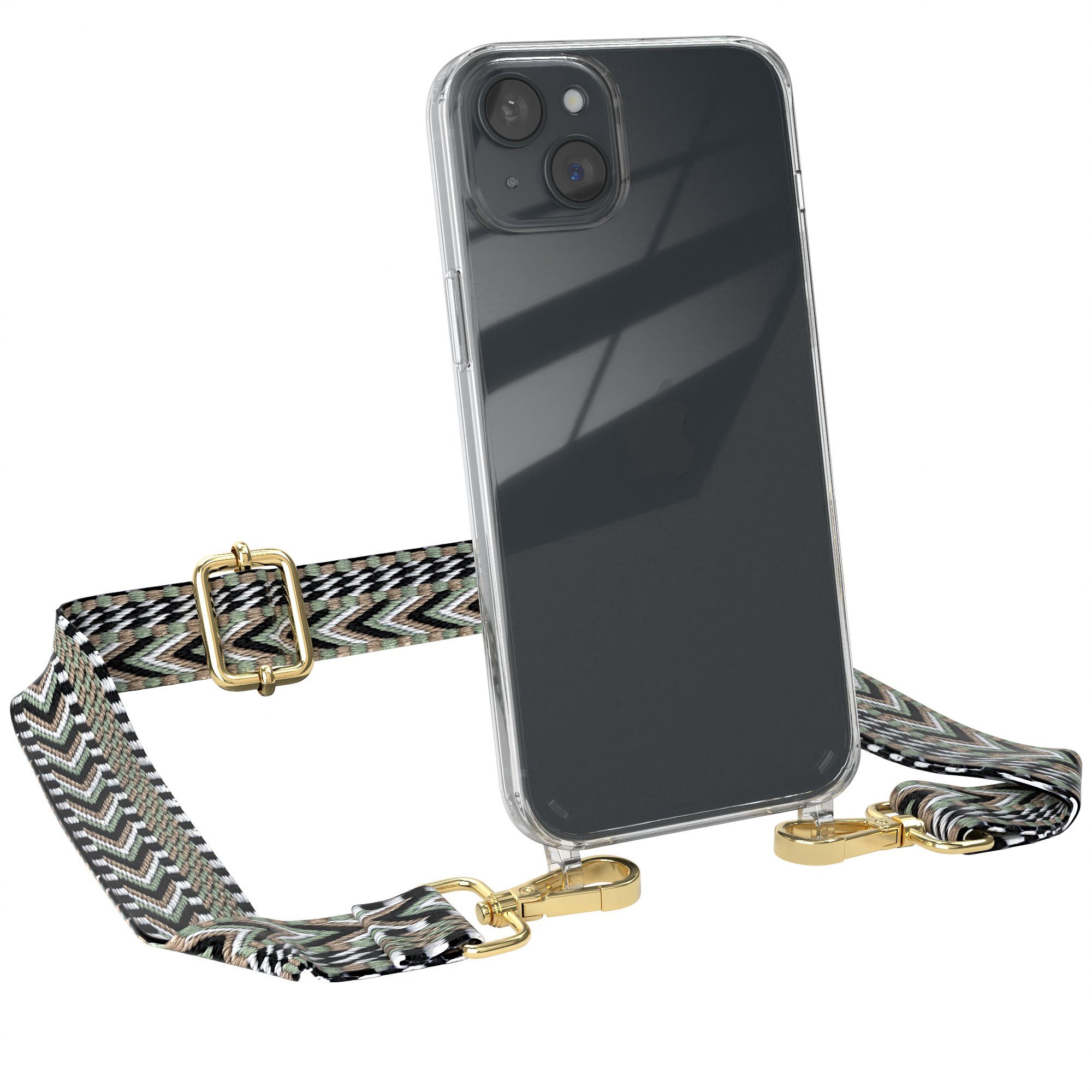 Handykette Silikonhülle mit Kette für Apple iPhone 15 Plus