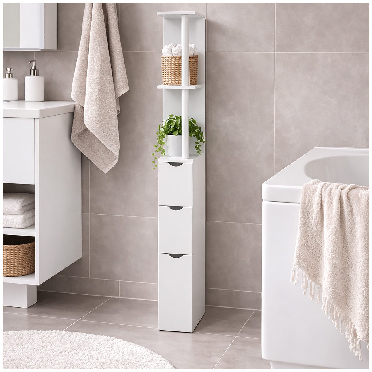 HTI-Line Raumteiler Nischenregal Thekla L, Stück 1-tlg., Raumteiler Beistellschrank Küchenregal