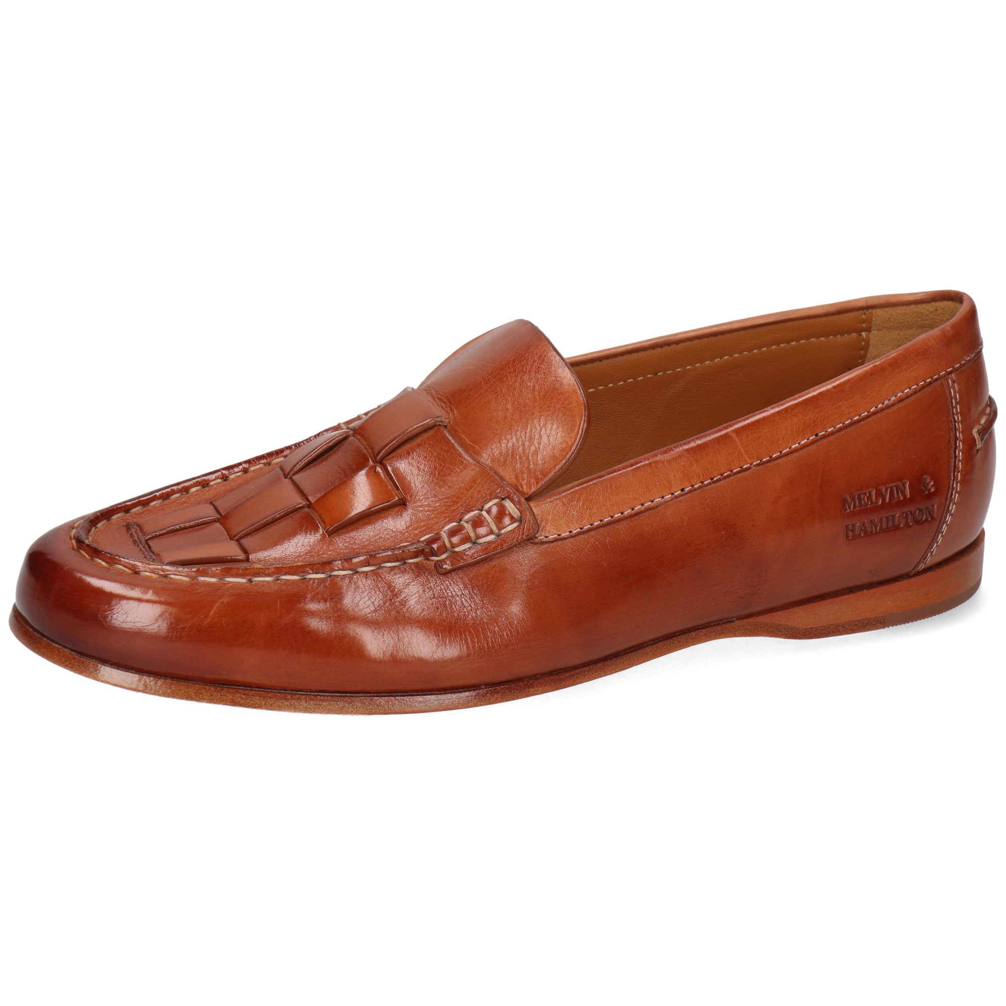 Julietta 4 Leder-Geflochtene Schuhe für Damen Loafer