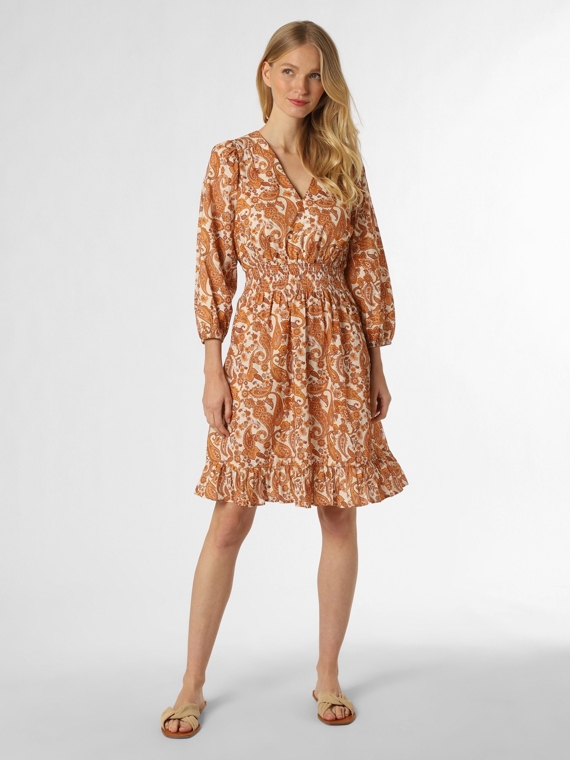 ecru orange A-Linien-Kleid Marie Lund