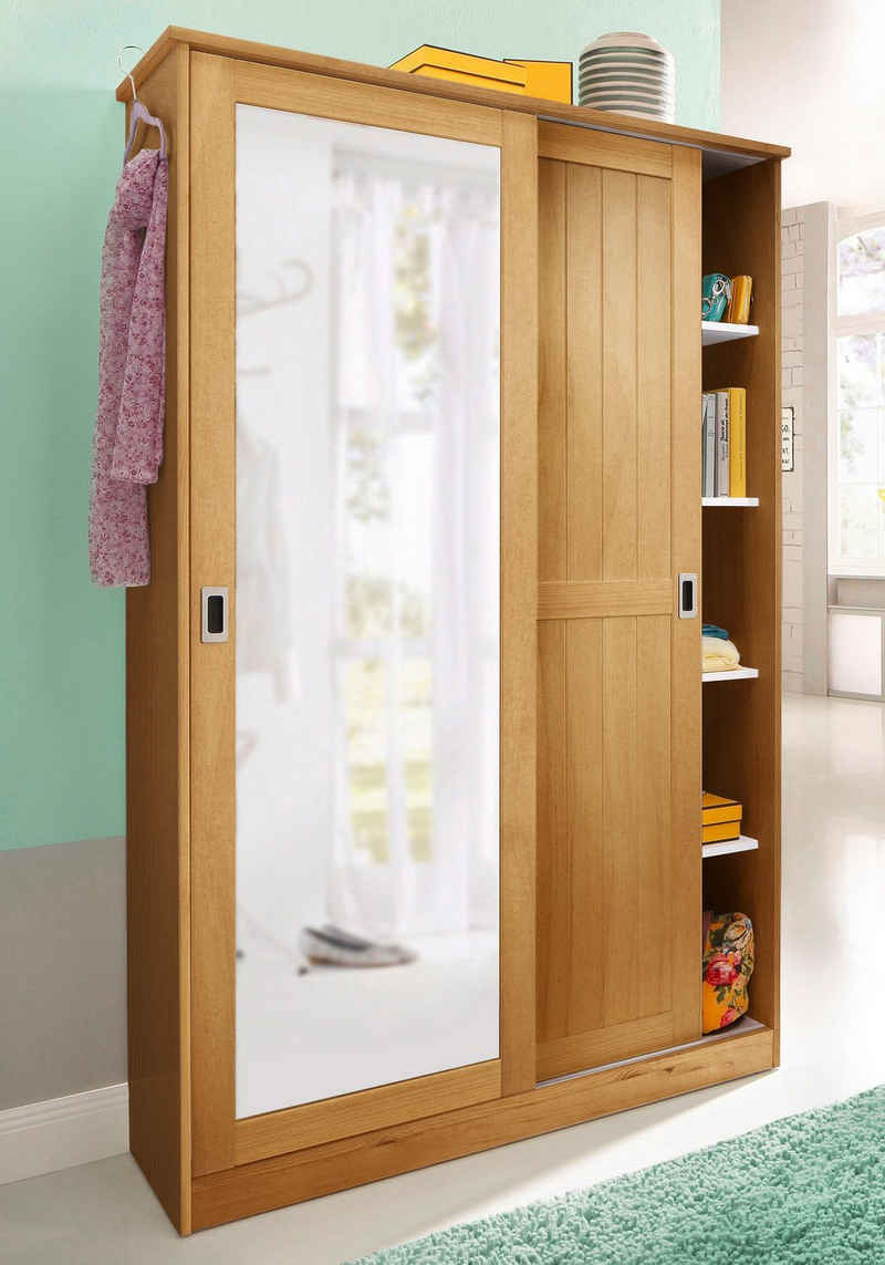 Home affaire Garderobenschrank Nekso mit Spiegel, Breite 114 cm, aus MDF, FSC®-zertifiziert