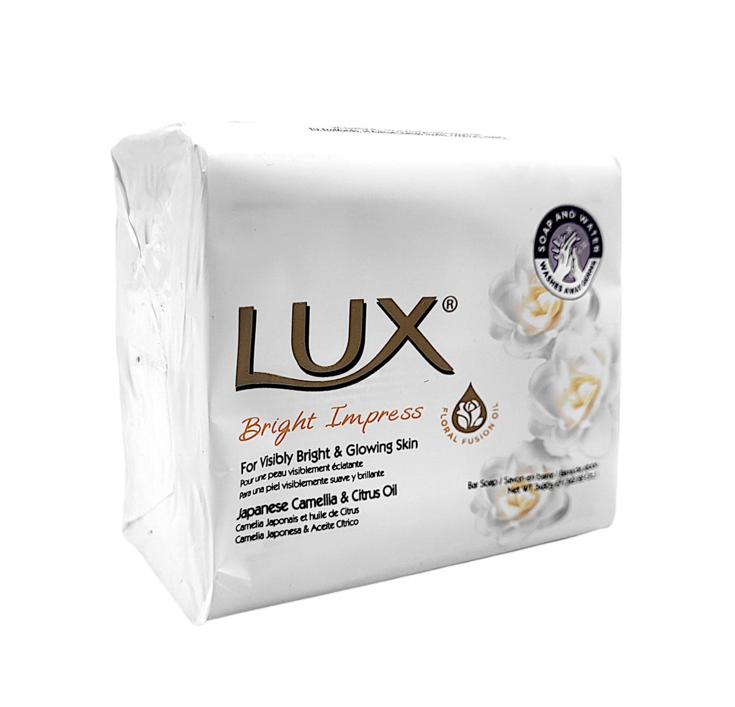 Lux Fußpeeling LUX Stückseife Bright Impress 3x à 80g Kamelien- & Zitrusöl Duftseife