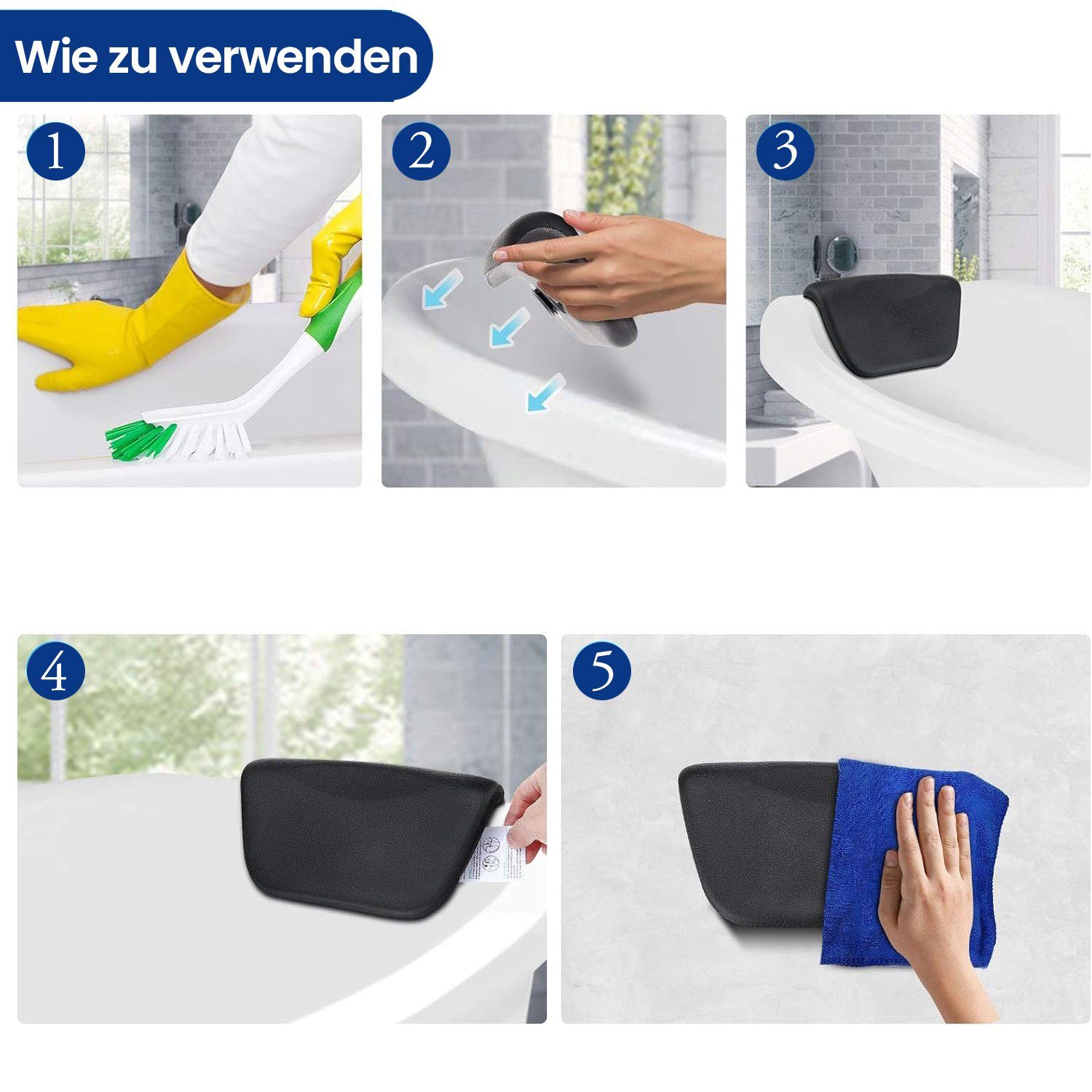 KOLMAN Badewanne Badewanne Rechteck TALIA 100x70 mit Kopfstütze KODI