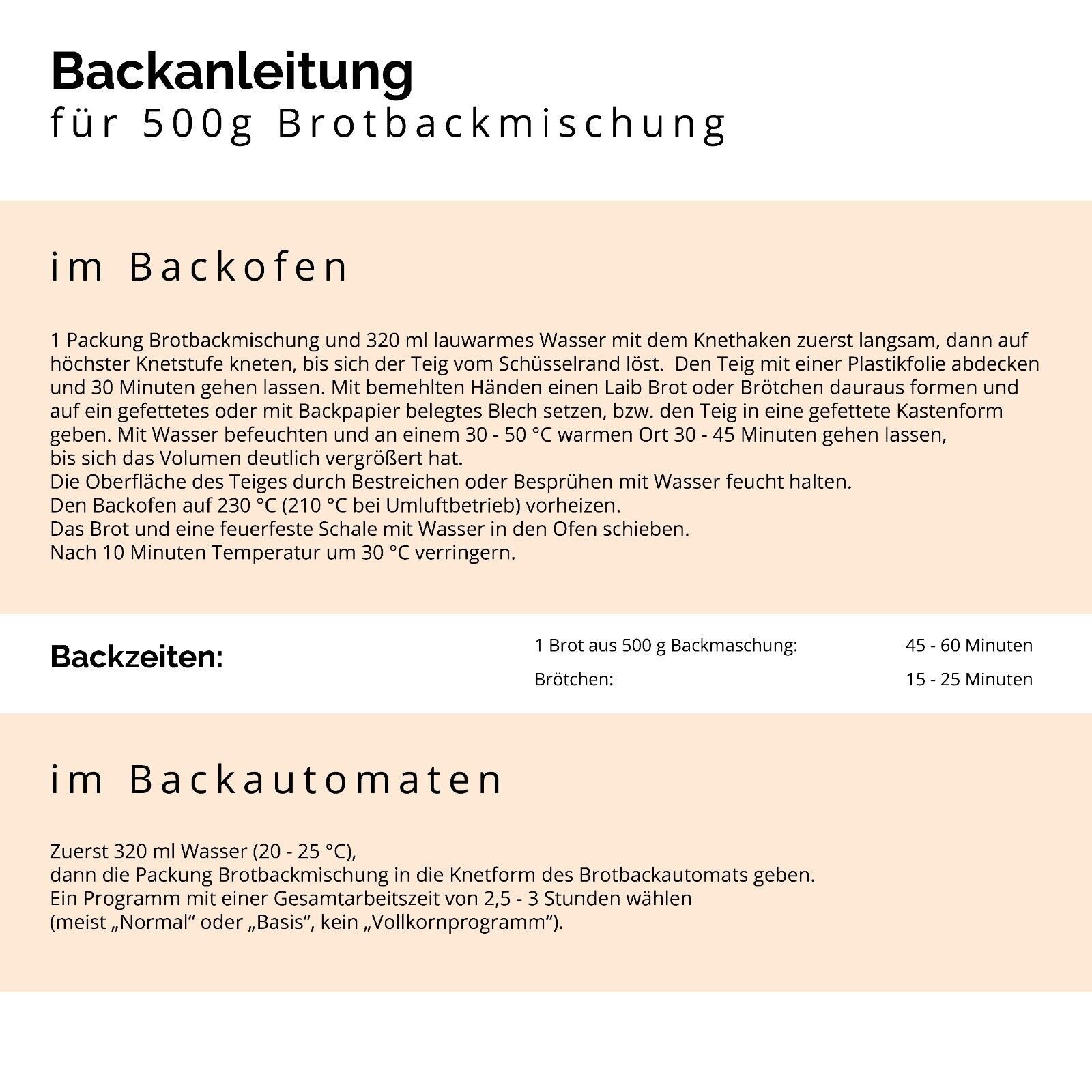 Bielmeier Backmischung Mehrkornbrot 5 Stück á 1000 g Küchenmeister, 1 x 5000 g, (5x 1000g), Made in Baden-Württemberg (SET311006-5) – Bild 4 von 5