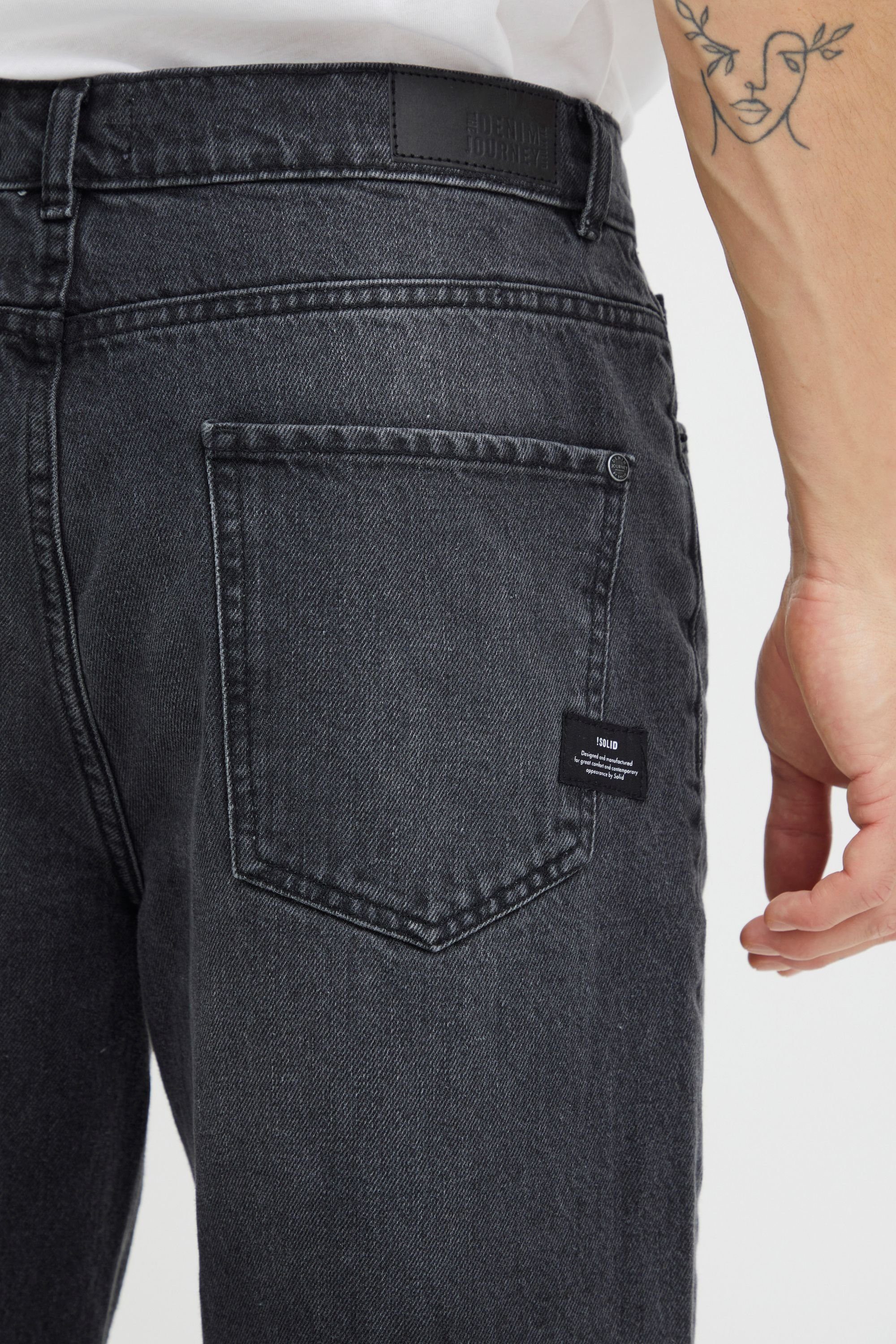 !Solid Black 5-Pocket-Jeans Denim Vintage (700036) SDBoaz