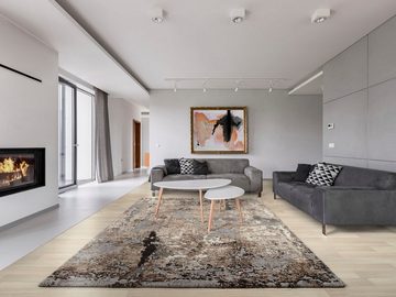 Teppich Juwel Liray, OCI DIE TEPPICHMARKE, rechteckig, Höhe: 20 mm, Kurzflor, Wohnzimmer, Marmor Optik, Hoch Tief Effekt