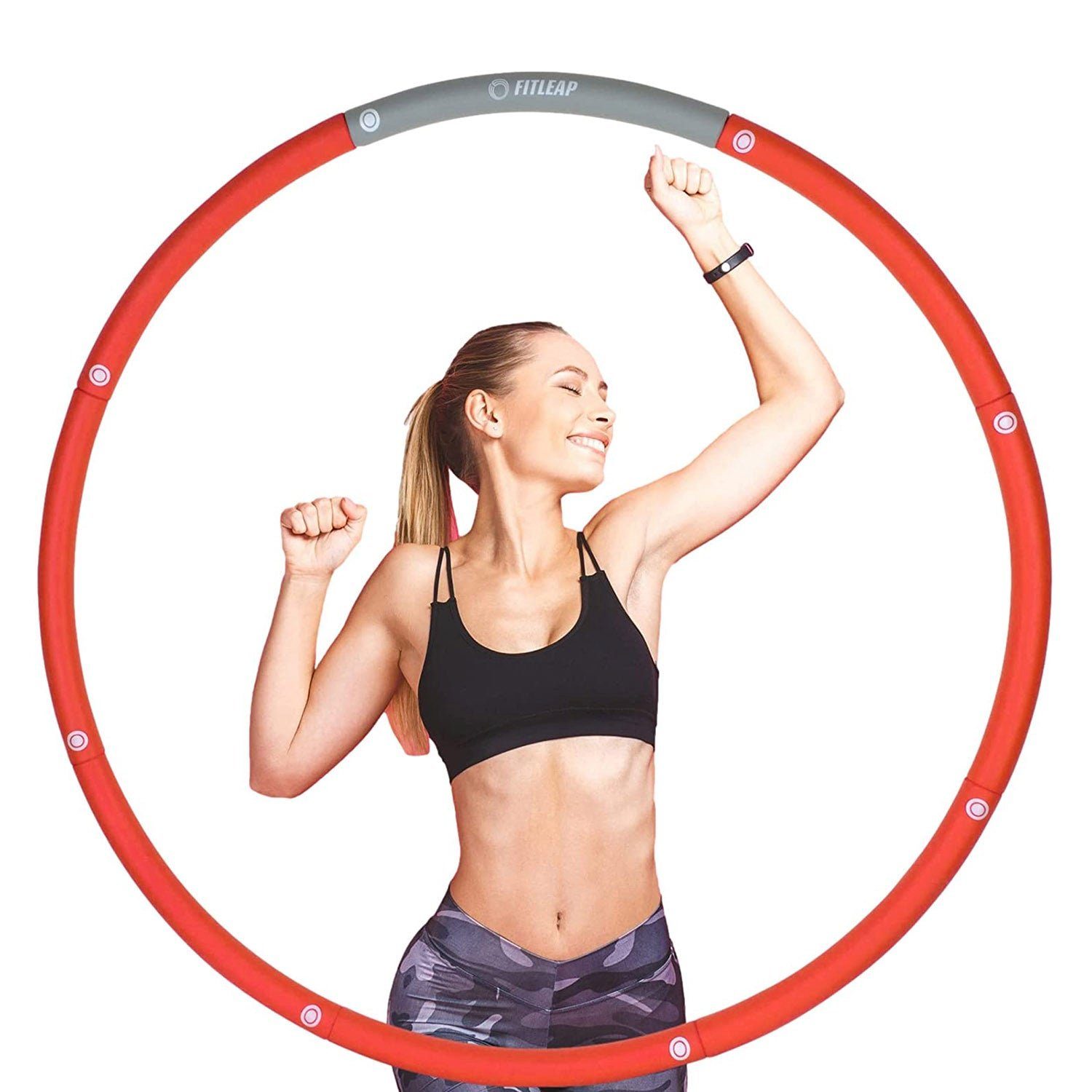 KLAMER Hula-Hoop-Reifen Fitleap Hula Hoop und Erwachsen… für Reifen Hula Hoop Massage, Fitness