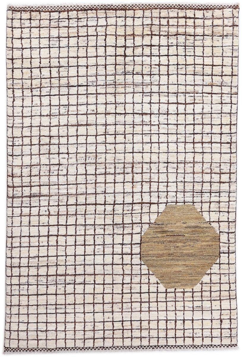 Orientteppich Berber Design 139x208 Handgeknüpfter Moderner Orientteppich, Nain Trading, rechteckig, Höhe: 20 mm | Kurzflor-Teppiche