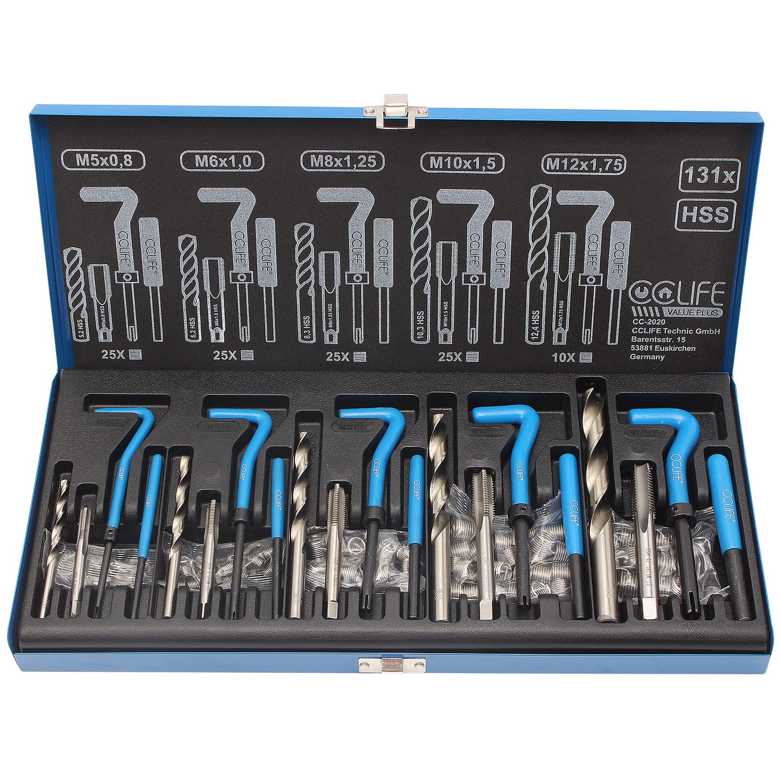 CCLIFE Gewindebohrer 131tlg Gewinde Reparatur Satz günstig online kaufen