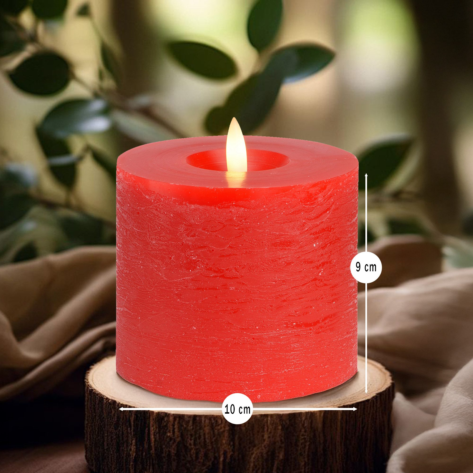 matches21 HOME & HOBBY LED-Kerze LED Stumpenkerzen 4er Set Wachs, Flackernd günstig online kaufen