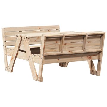 vidaXL Gartentisch Picknicktisch für Kinder 88x122x58 cm Massivholz Kiefer (1-St)