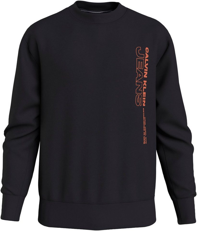 Calvin Klein Jeans Sweatshirt STACKED OUTLINE LOGO CREW NECK