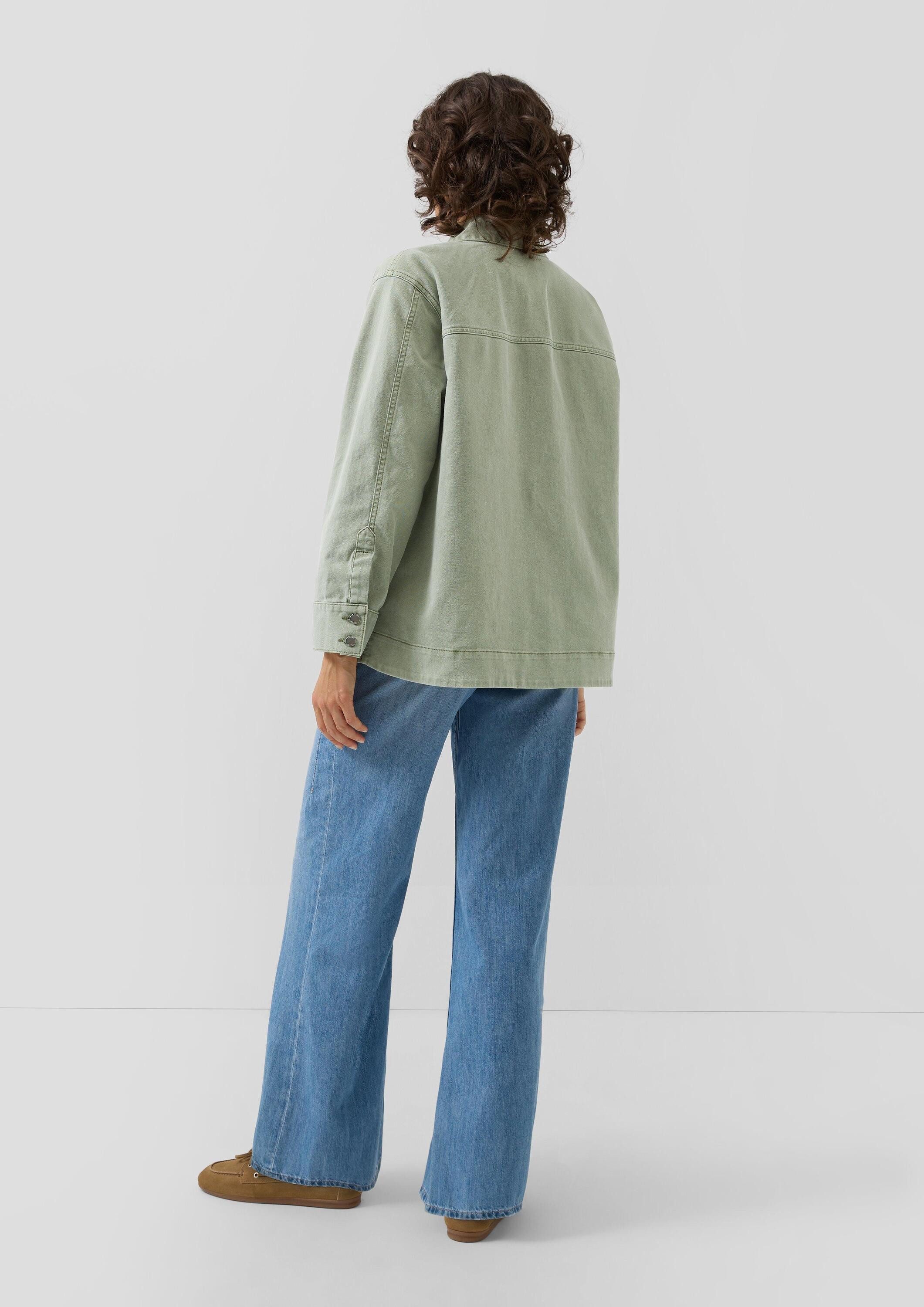 s.Oliver Funktionsjacke Indoor-Jacke Overshirt aus Twill im Relaxed Fit