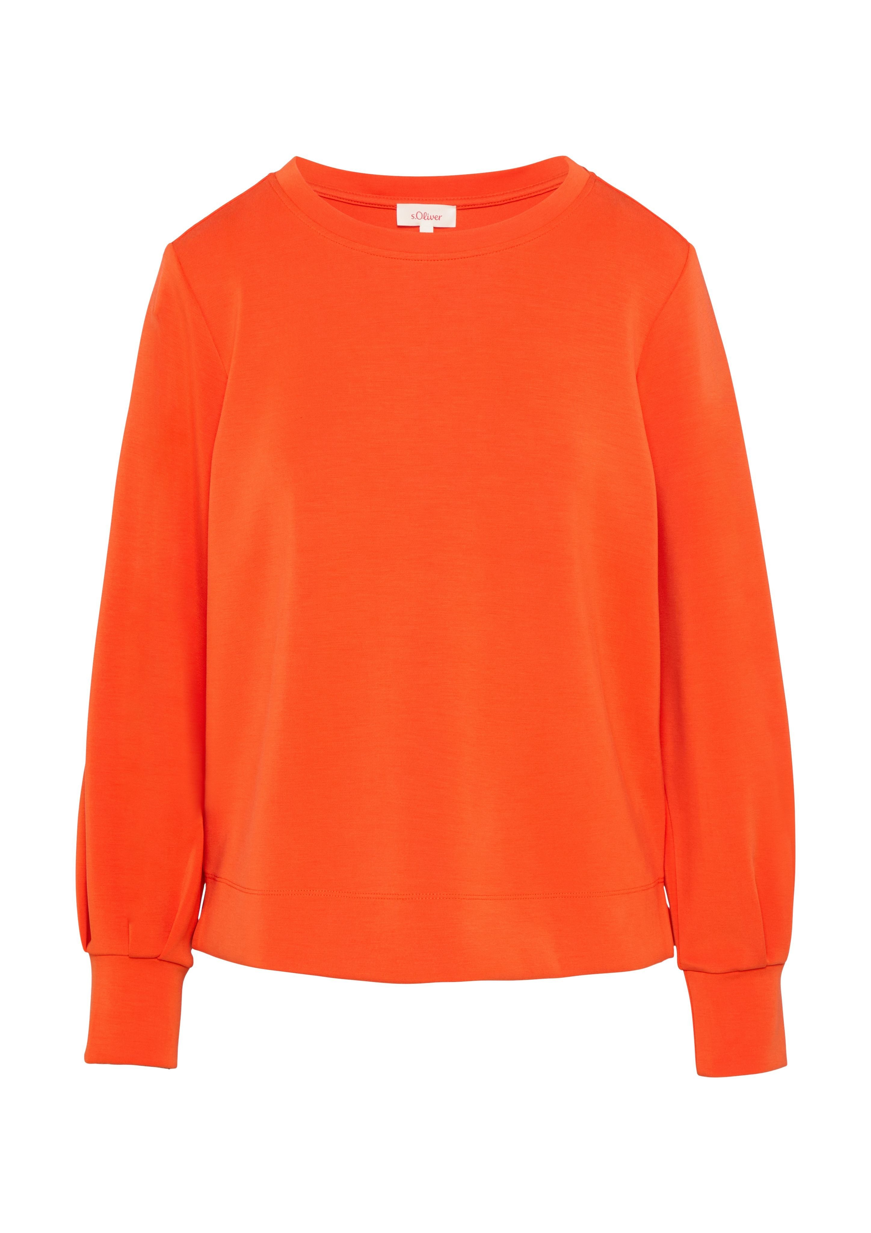 s.Oliver Sweatshirt Scuba-Sweatshirt mit weiten Ärmeln günstig online kaufen