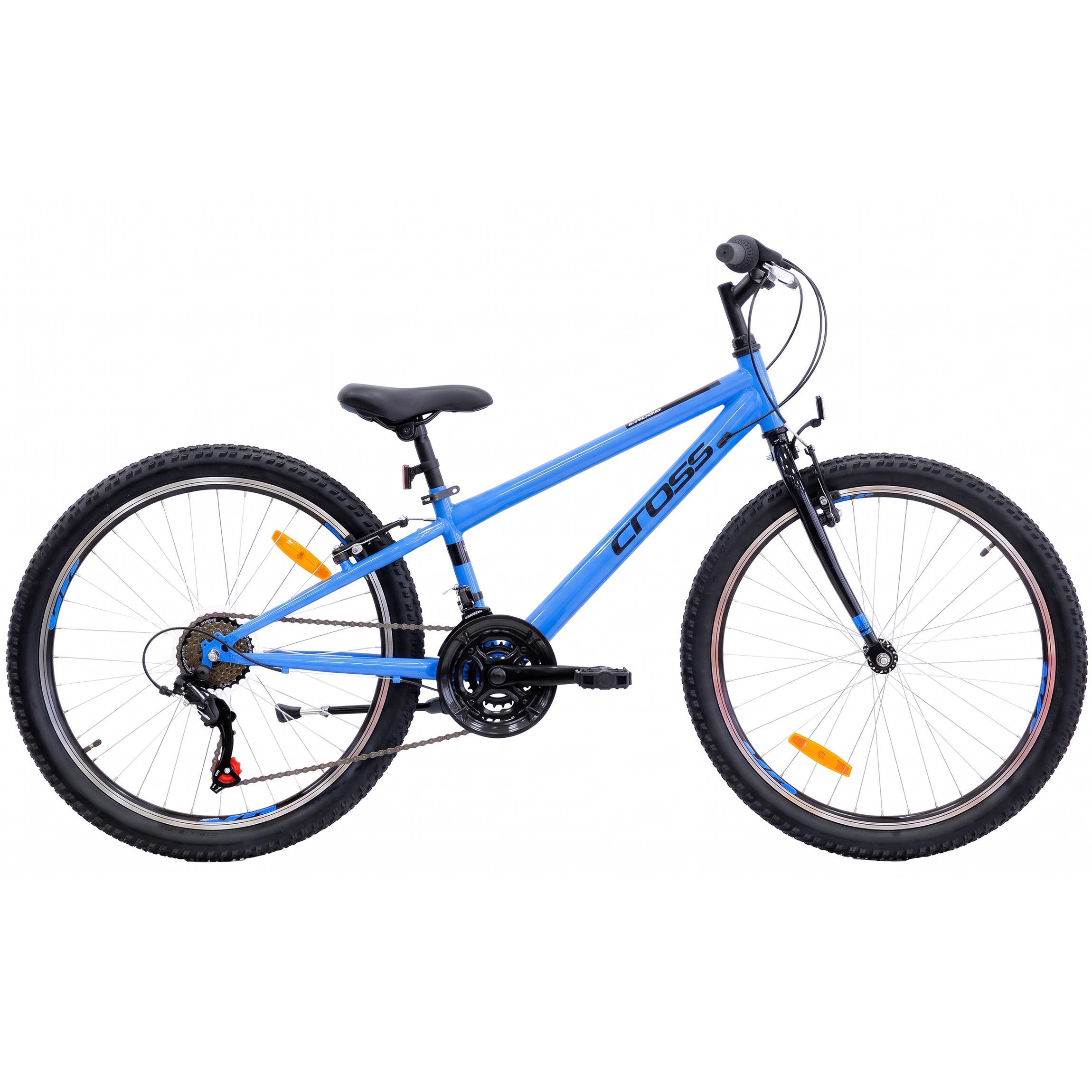 Airtracks Kinderfahrrad 24 MTB Mountainbike Jugend Kinder Fahrrad CROSS SPIDER 21xG Shimano, 21 Gang Shimano Tourney Schaltwerk, Kettenschaltung, Mountainbike Kinder Fahrrad 9 - 12 Jahre » KÖRPERGRÖSSE 125-145cm «