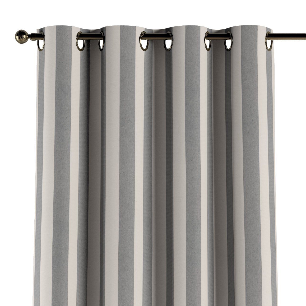 Vorhang Ösenschal 60x100 cm, Quadro, weiß-grau Dekoria